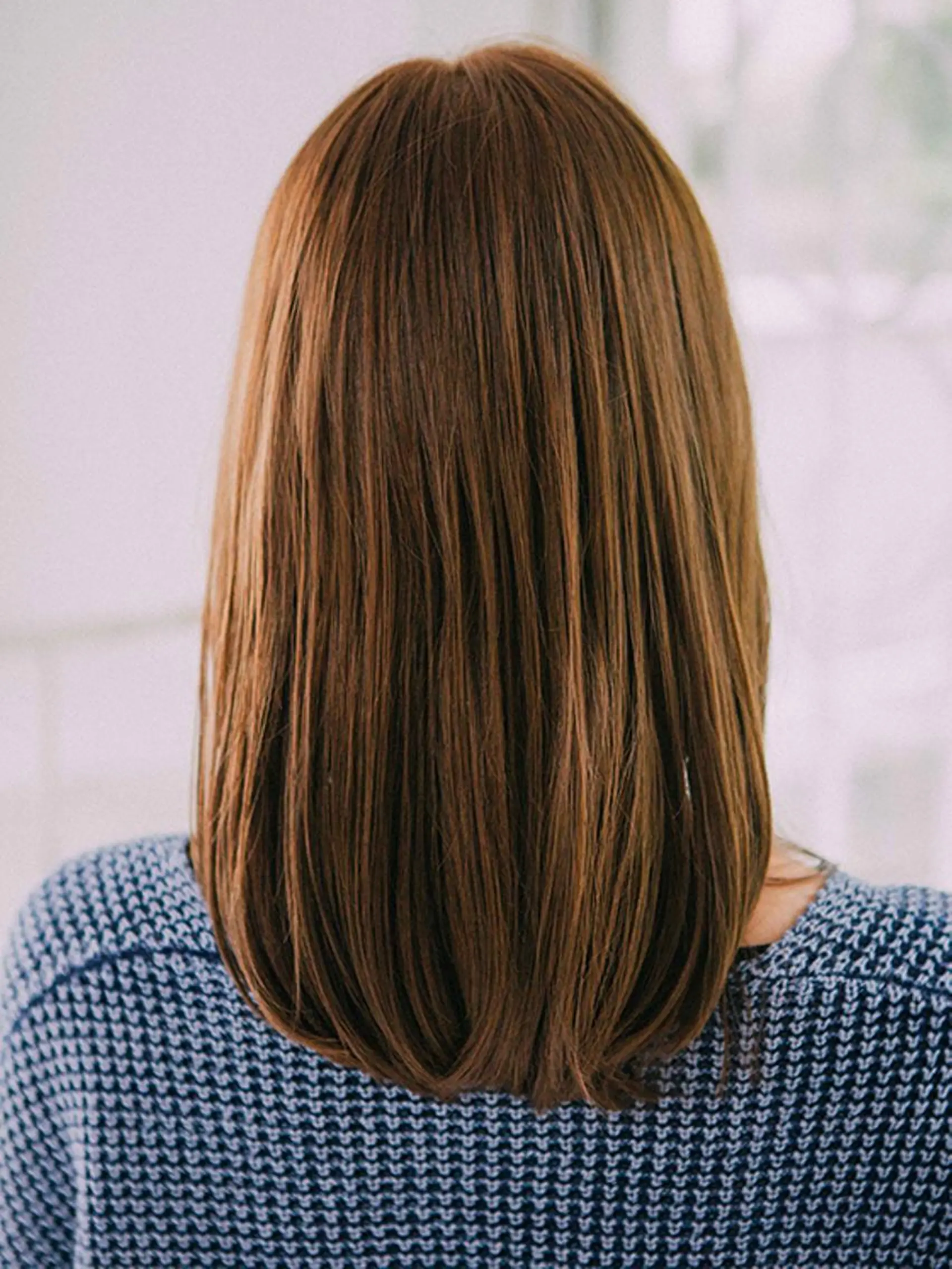 セミロング カラー 福島 浩司のヘアスタイル