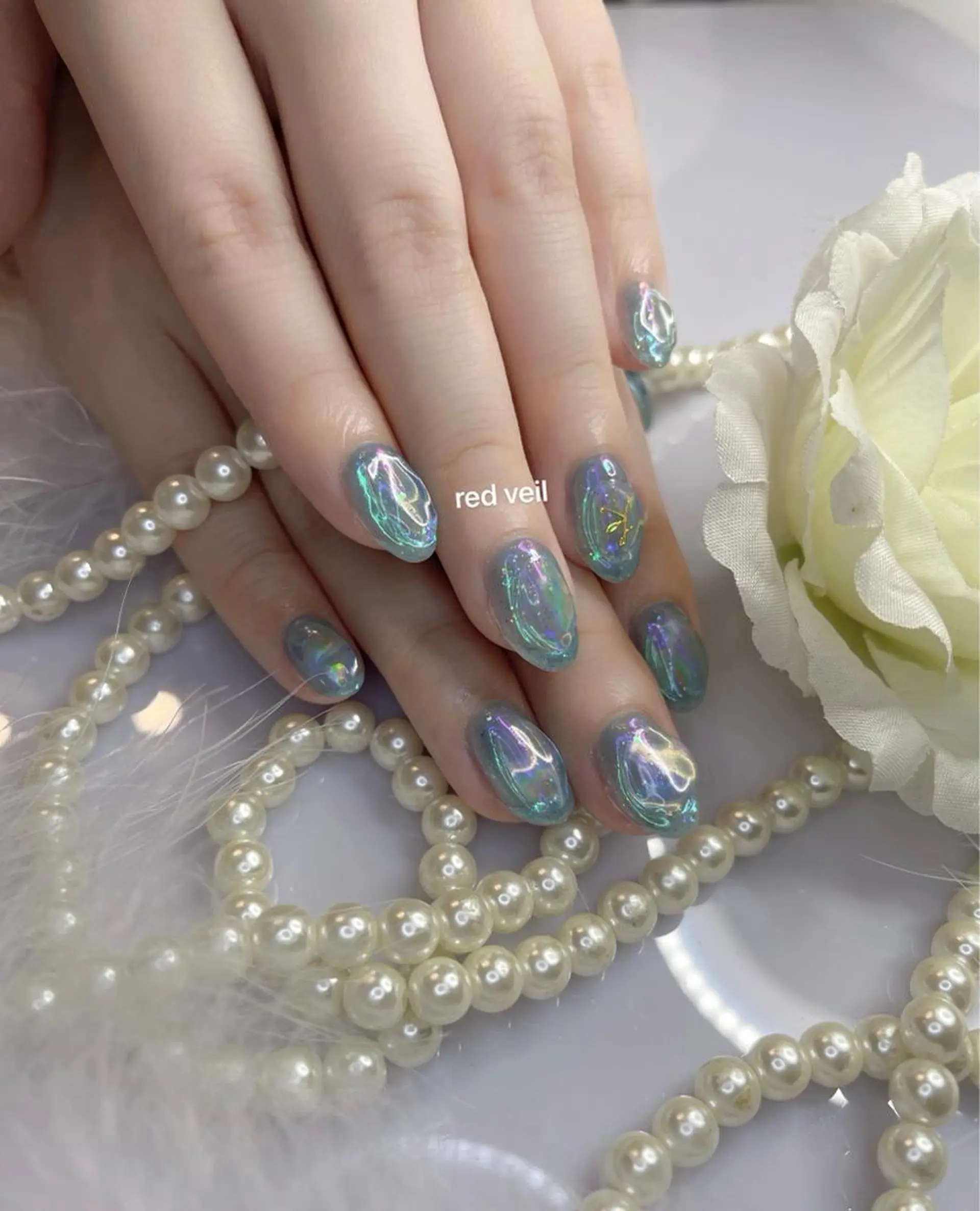 ミディアム ネイル ハンドネイル 長さ出し専門 nynaのネイルデザイン