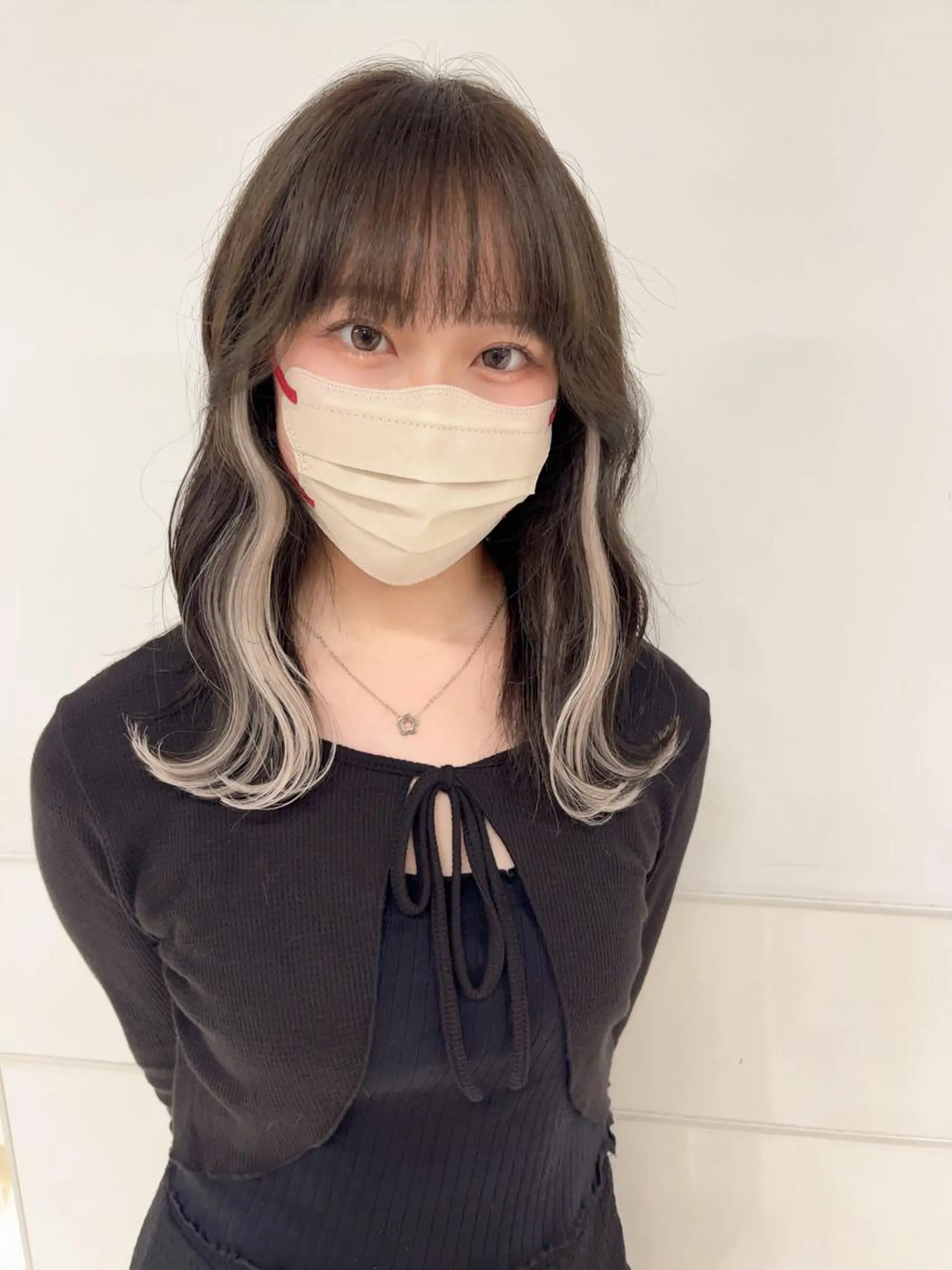 ミディアム カラー エクステ りおな/エクステ /ミルクティーカラーのヘアスタイル