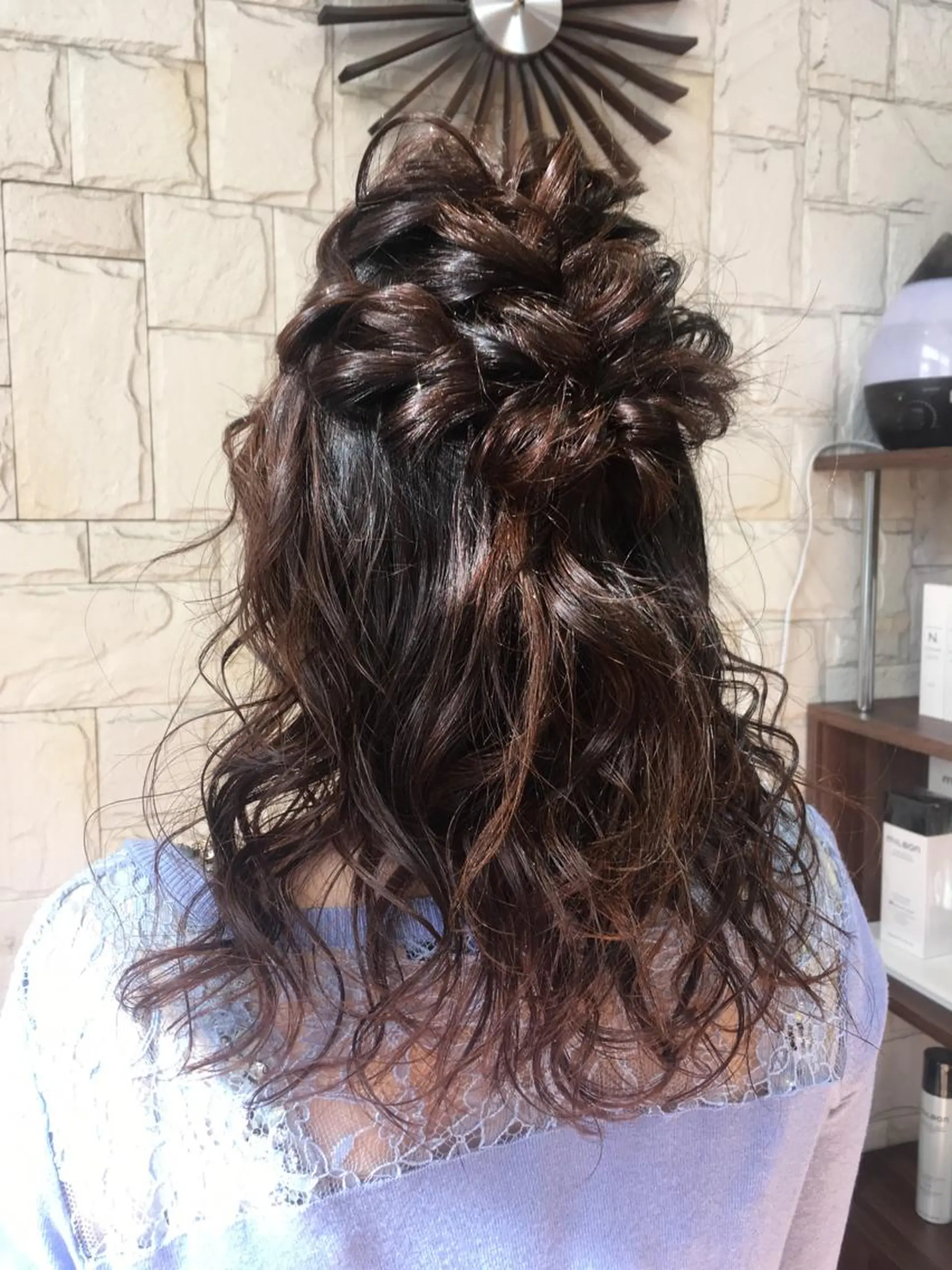 ミディアム ヘアアレンジ ハーフアップ ✨🌿大人可愛い愛さ れhair🌿✨松本のヘアスタイル