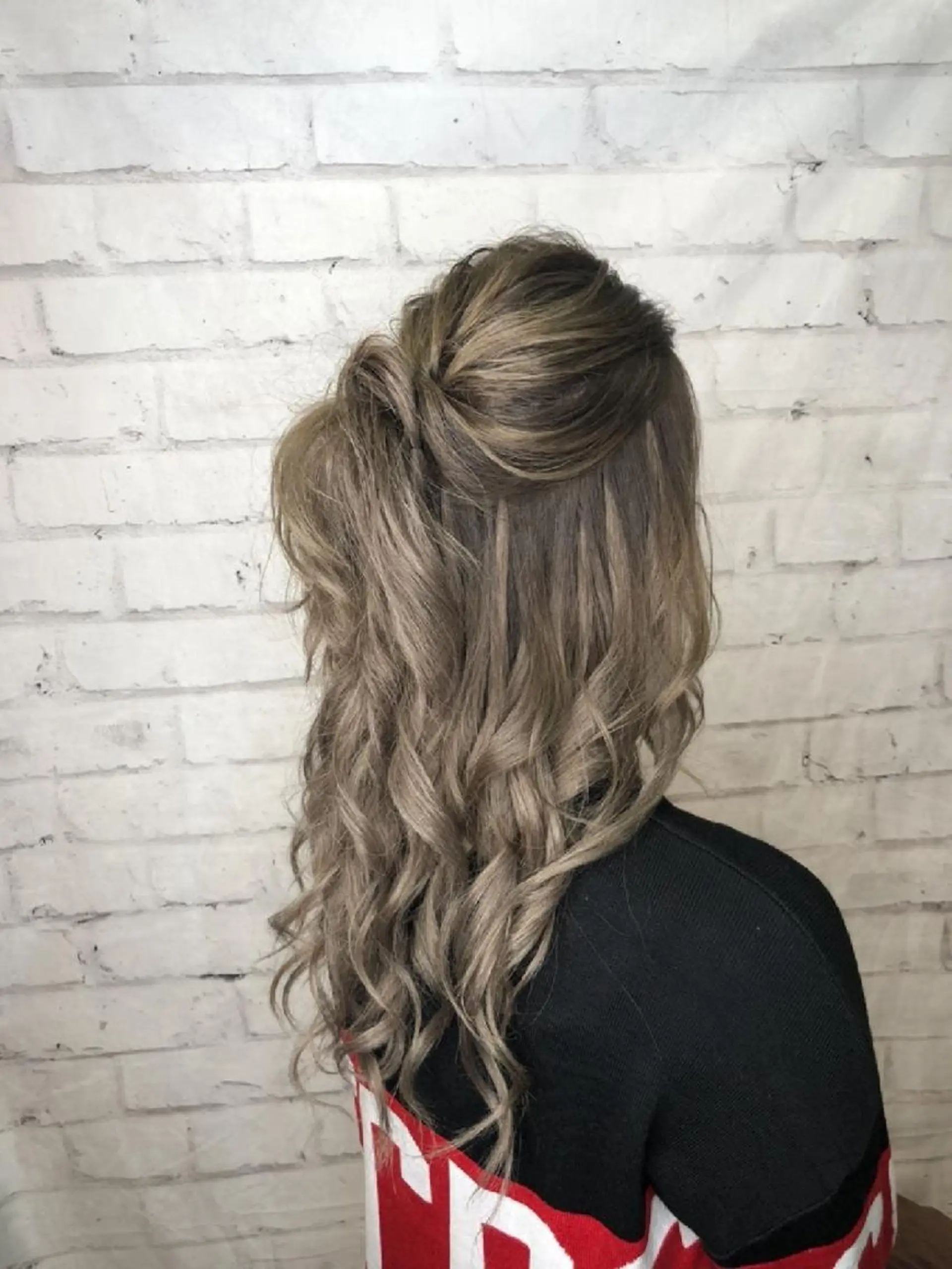 ヘアアレンジ ハーフアップ 簡単アレンジ シースルーバング RIENS♡xrea 山本優舞のヘアスタイル