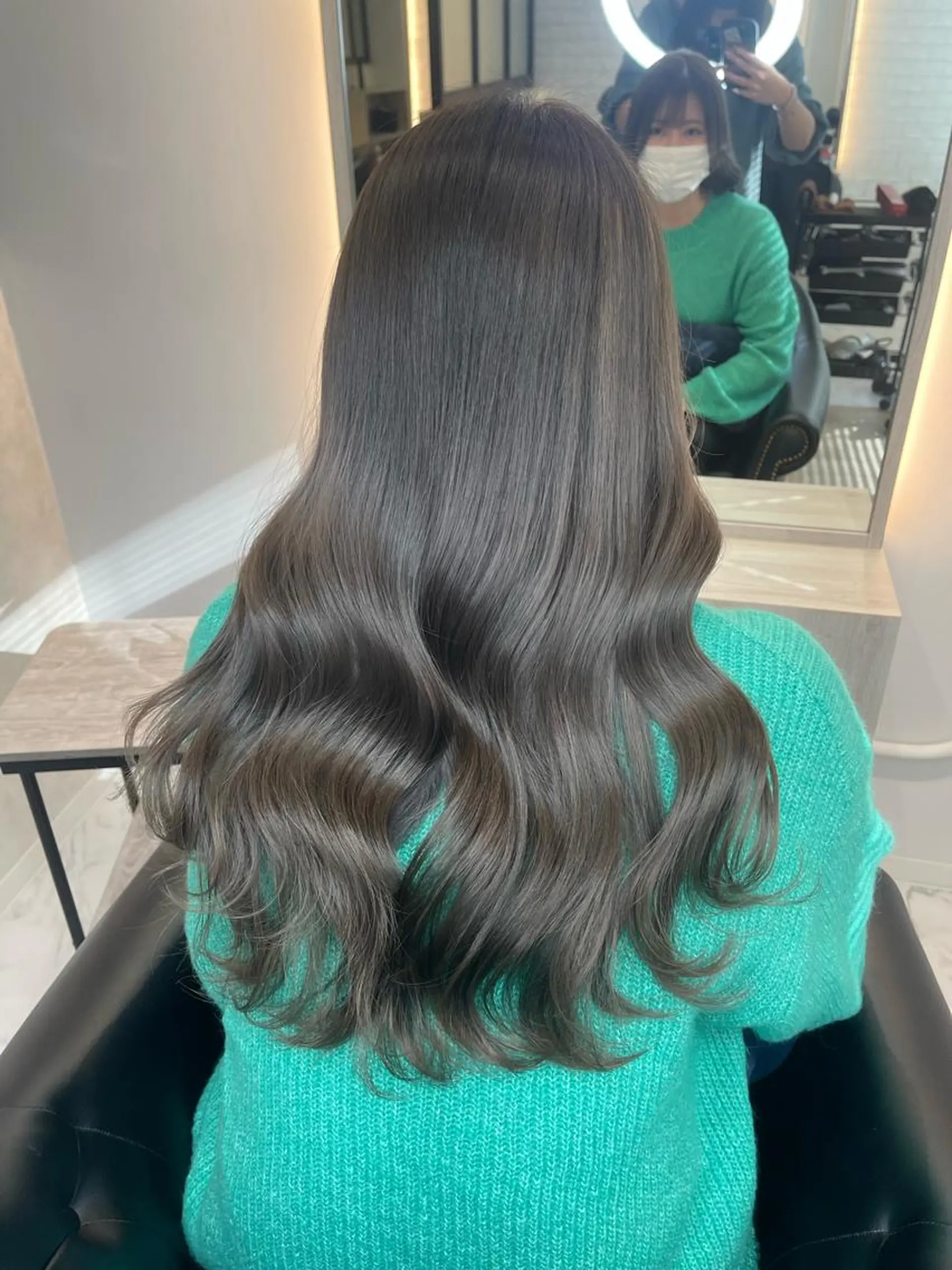 ロング カラー カット ヘアカラー トリートメント &chaLme   心斎橋所属・emi/髪質改善/ 韓国風/艶カラーのヘアスタイル