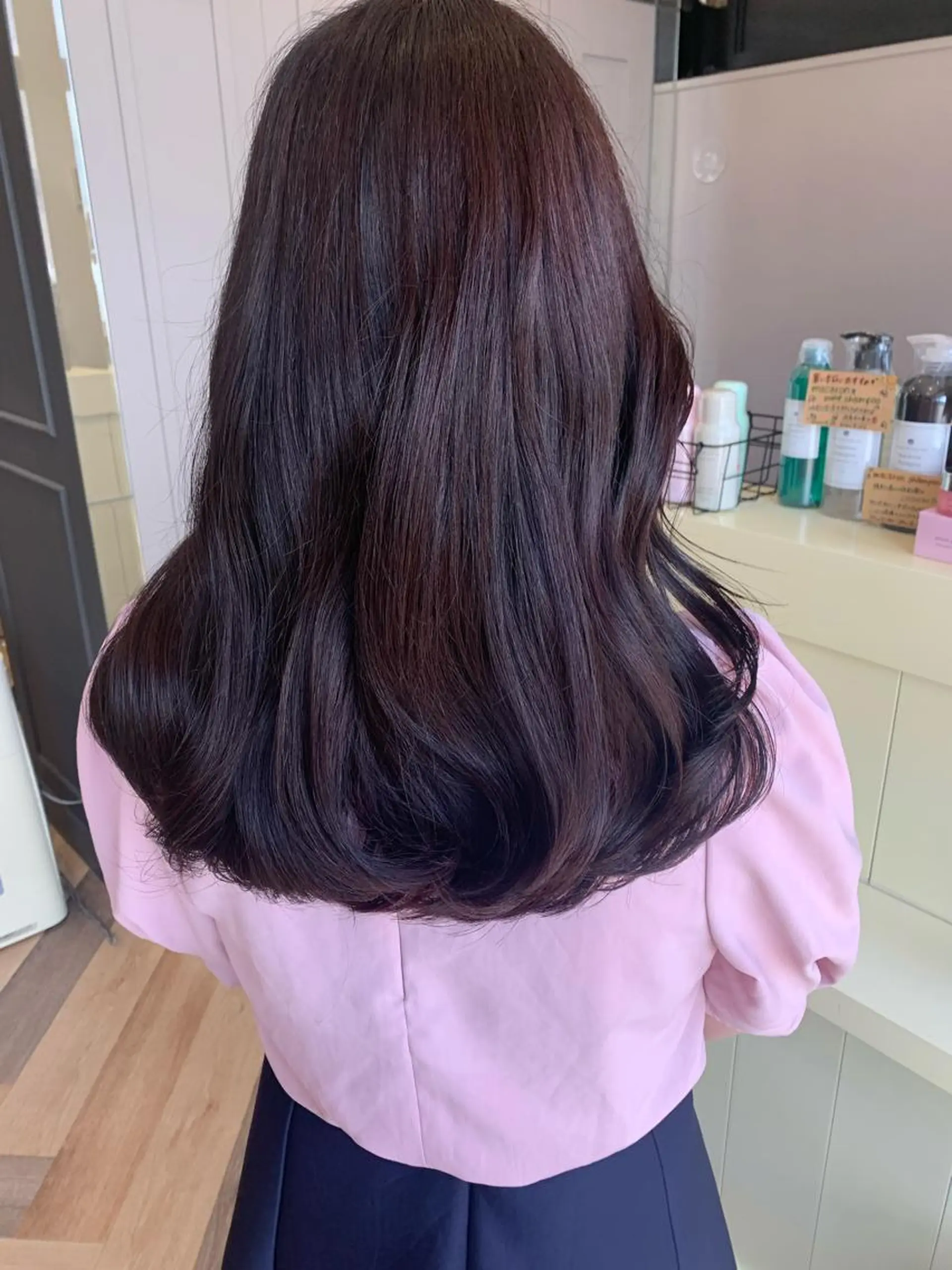 ロング カラー ラベンダーカラー ラベンダーピンク ピンクカラー 韓国ヘア🦢🖤 Sayumiのヘアスタイル