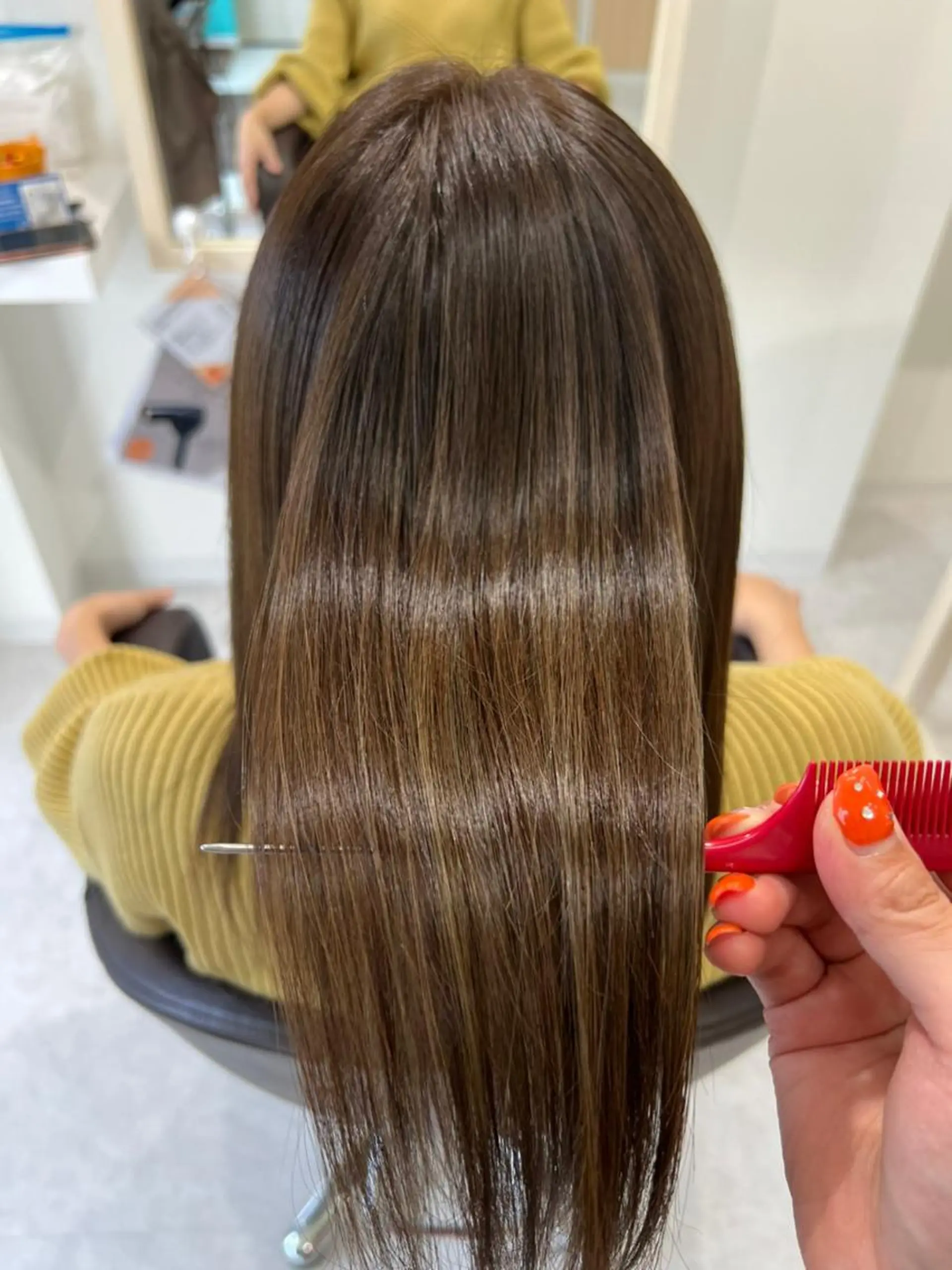セミロング 髪質改善 縮毛矯正 トリートメント 縮毛矯正 トリートメント HIDEMI🍀 髪質改善【HACO】のヘアスタイル