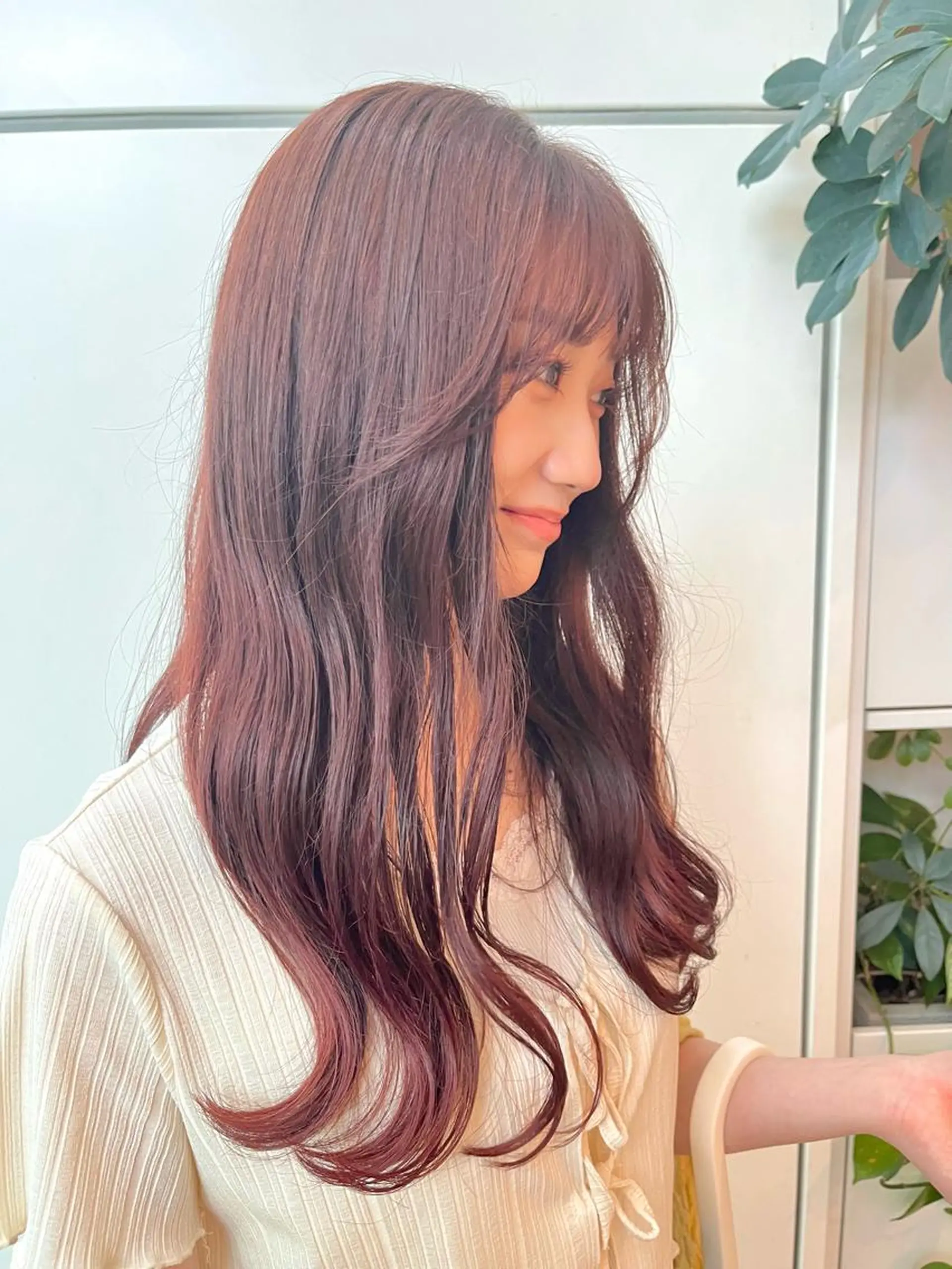 ロング カラー レッドカラー くさかみさき🌼暖色 /耳つぼ/オタク🌼のヘアスタイル