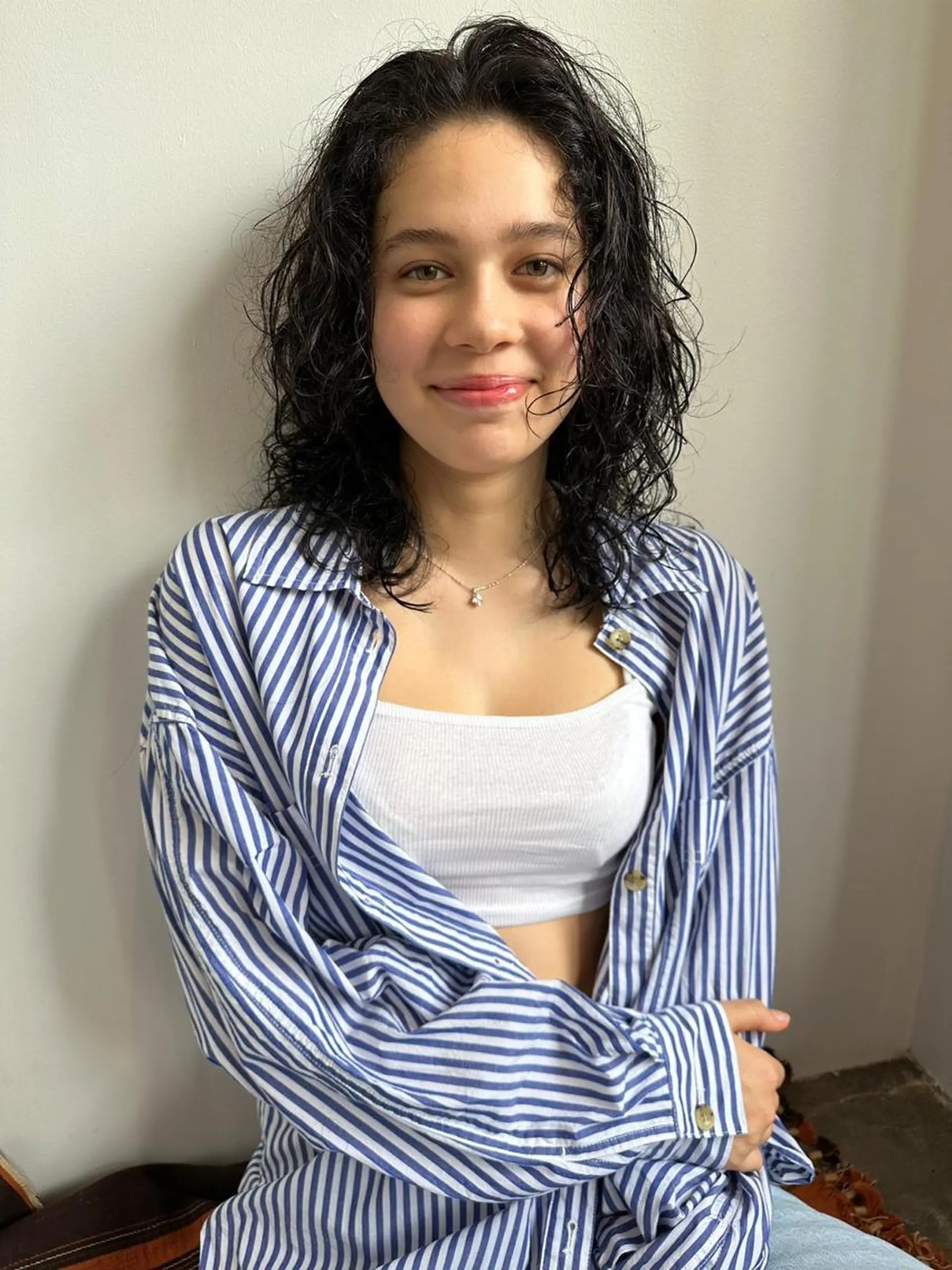 ミディアム カラー パーマ ショートボブ ミディアムパーマ アディクシーカラー ブリーチ ケアブリーチ カット ヘアカラー CEINE OURのヘアスタイル