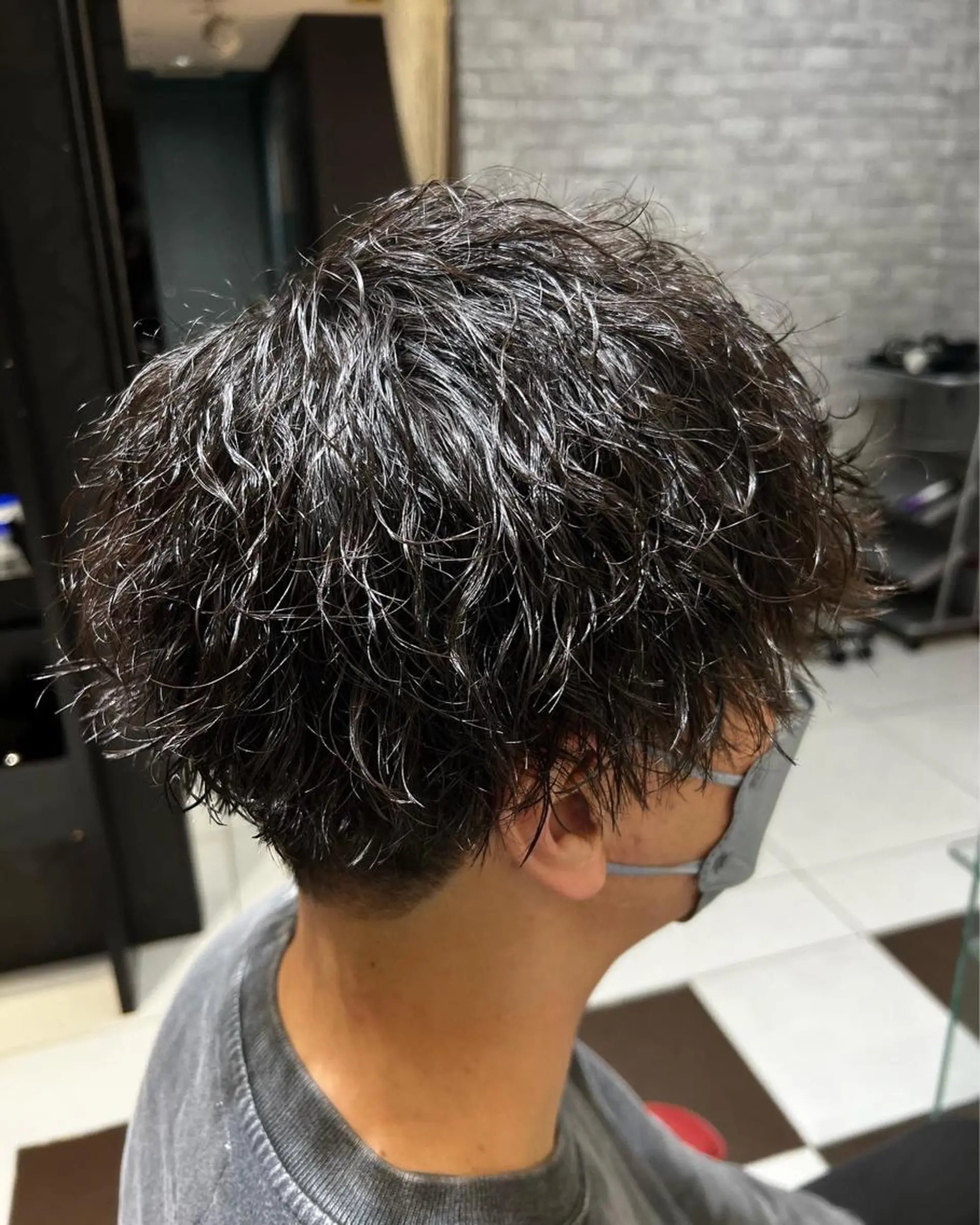 ショート メンズ メンズパーマ 波巻きパーマ 🪐メンズ特化 ヤマクラ　タイキのヘアスタイル