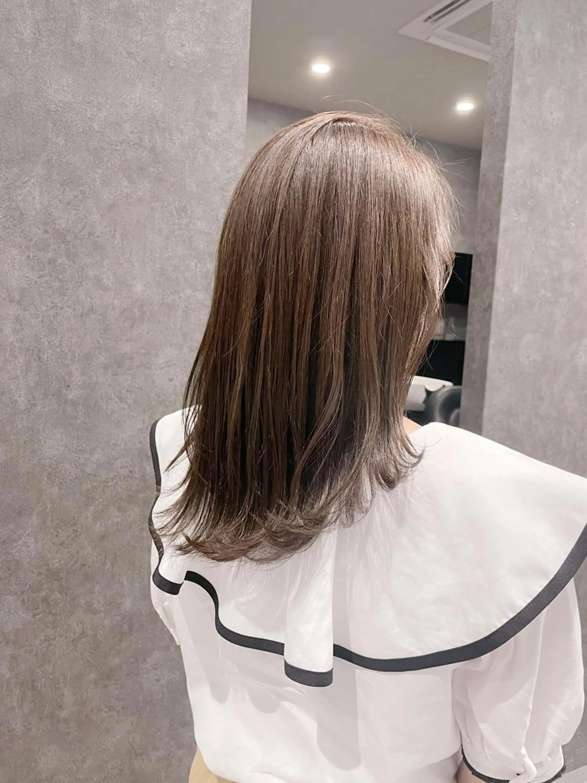 ミディアム 外国人風カラー ハイライト 髪質改善 似合わせカット トリートメント saho .のヘアスタイル