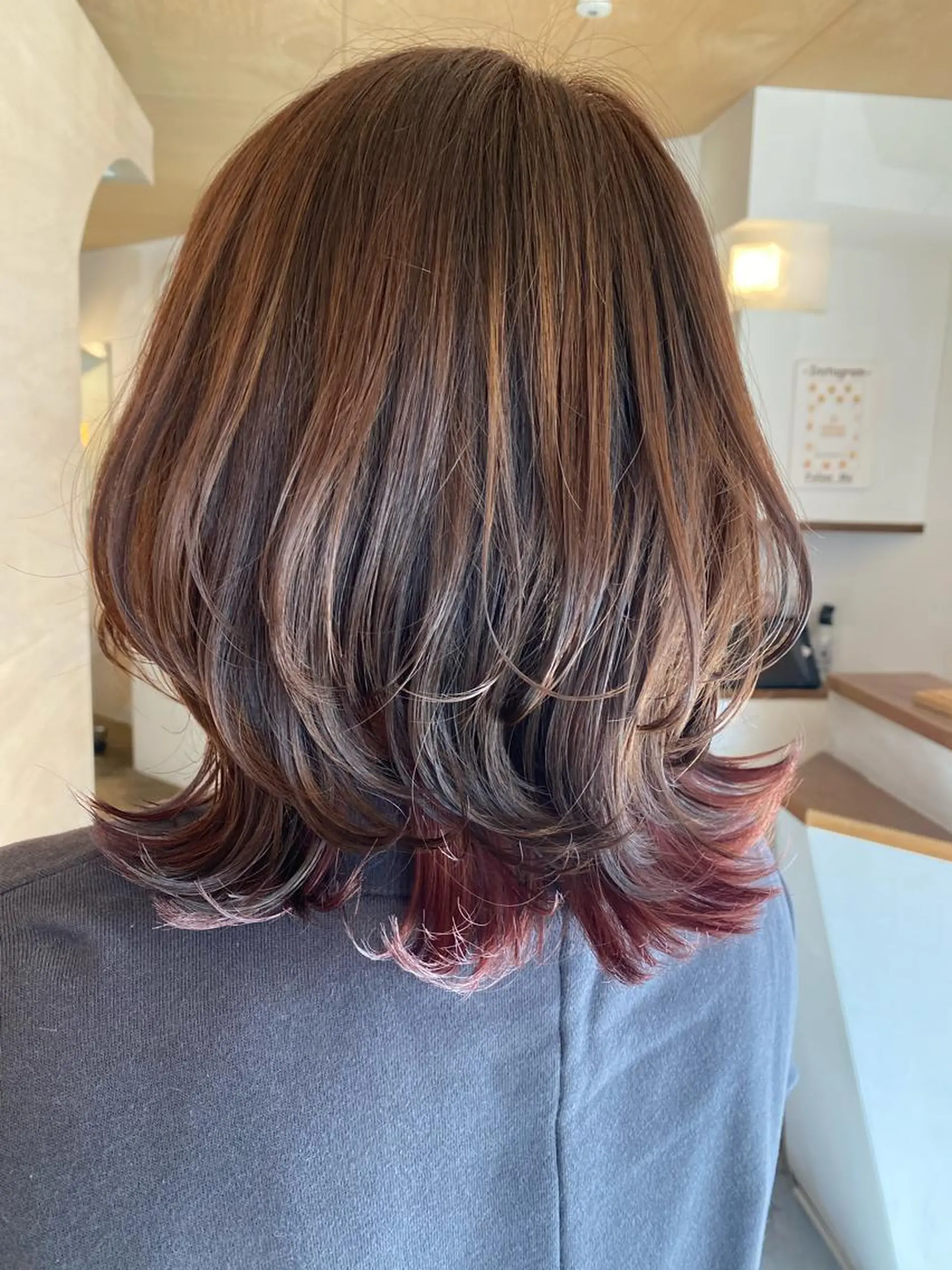 ミディアム ヘアカラー トリートメント 立花 ふたば🌱のヘアスタイル