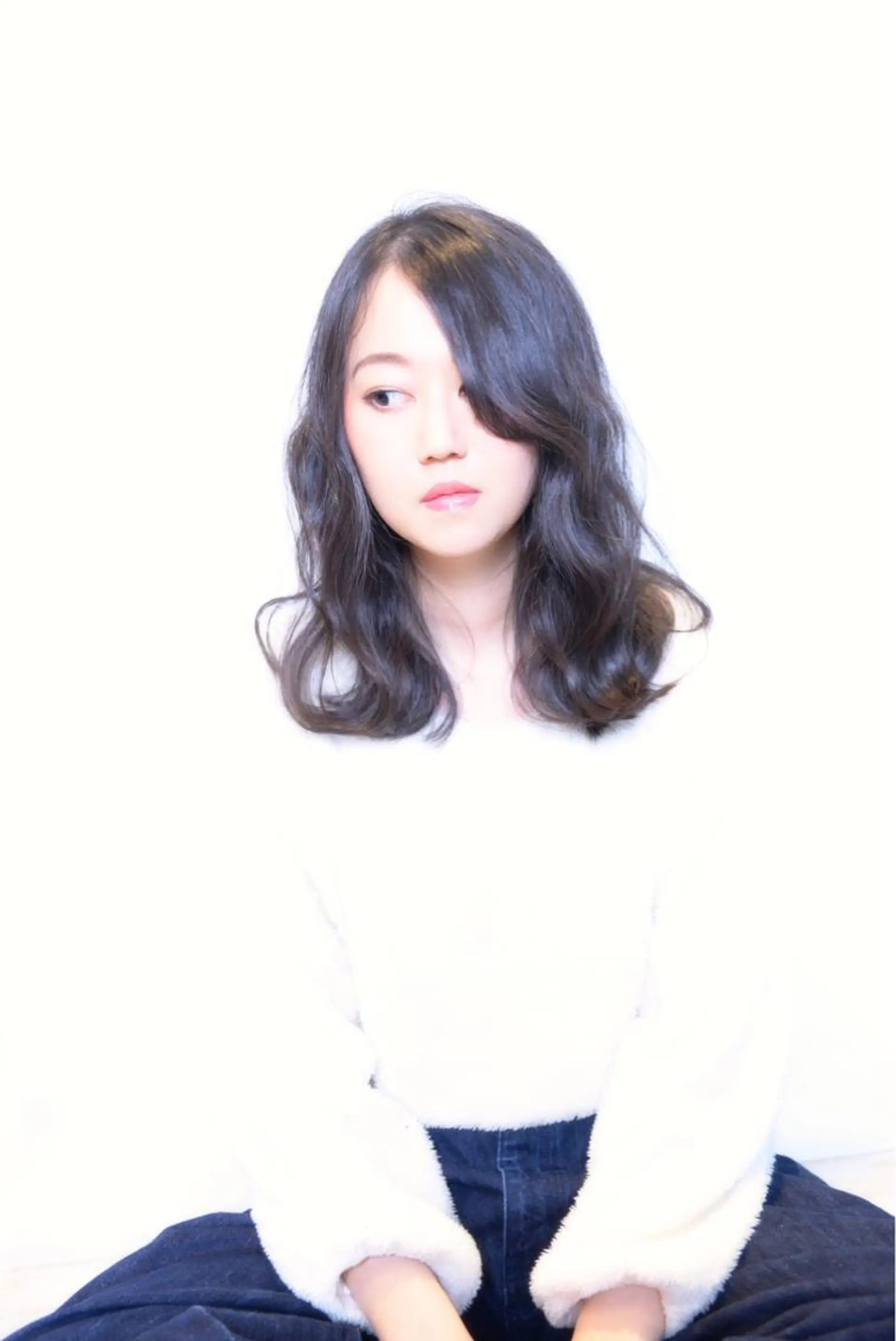 セミロング パーマ 板倉　花連 💌リピーター様へ↓のヘアスタイル