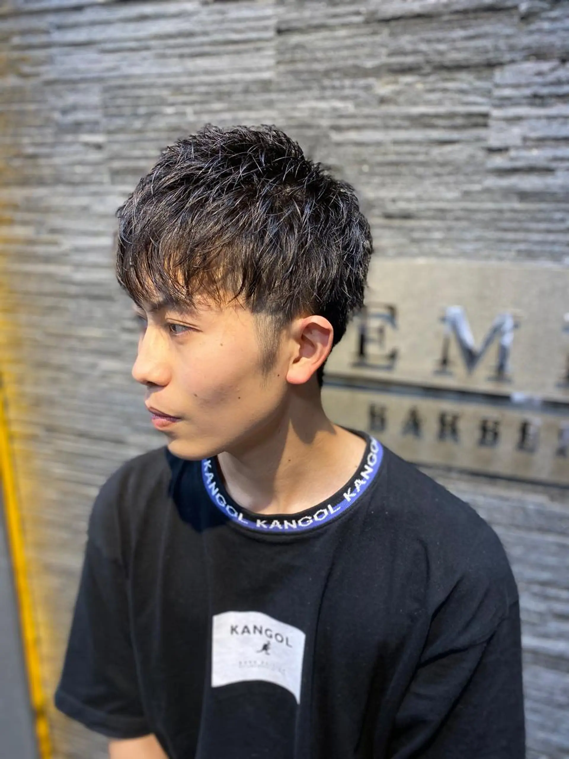 ショート パーマ メンズ 山田 哲平のヘアスタイル