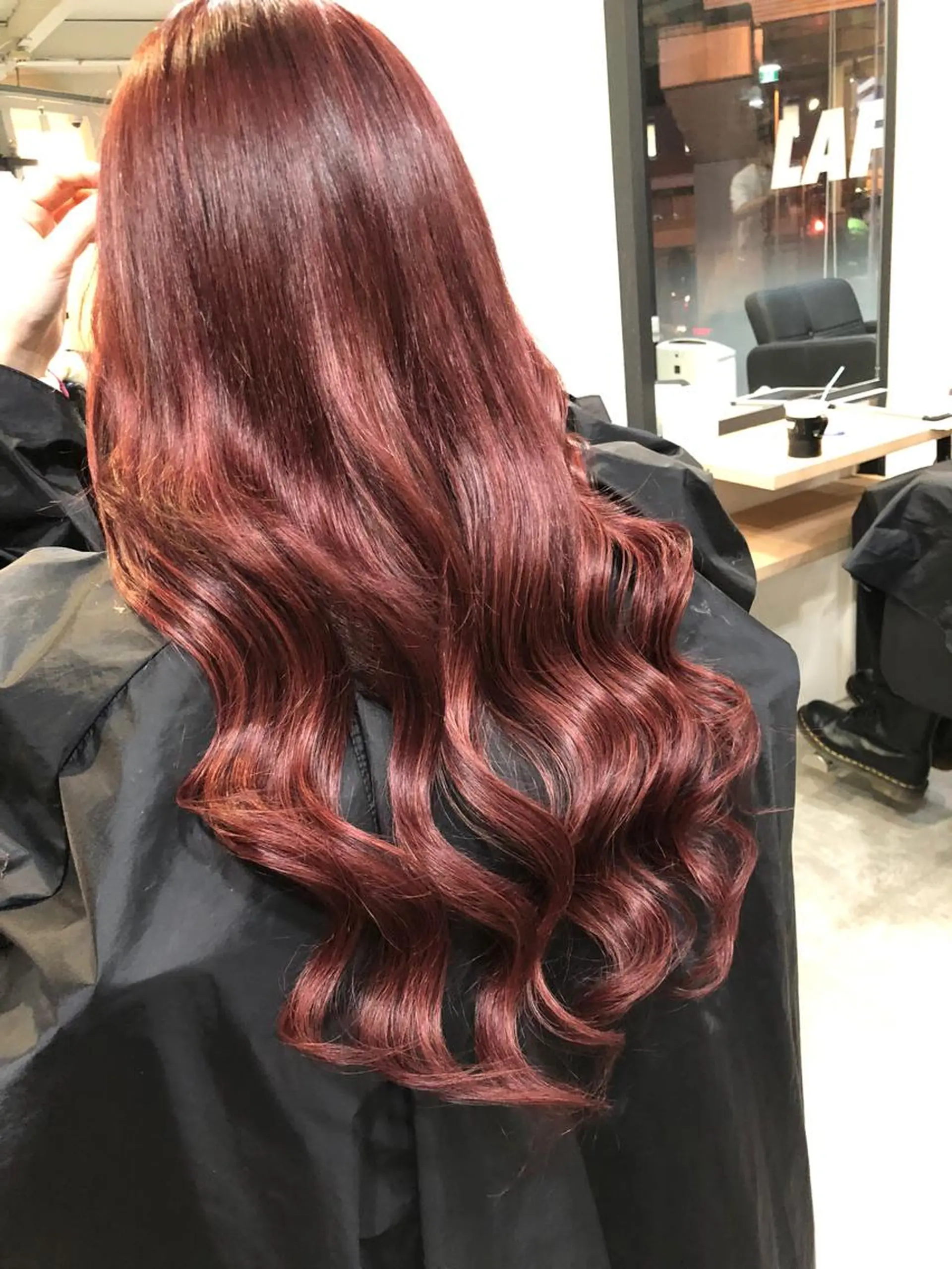 ロング カラー ヘアアレンジ シールエクステ ブリーチ ピンクカラー ローズカラー エクステ alpha. カラーエクステ下妻のヘアスタイル
