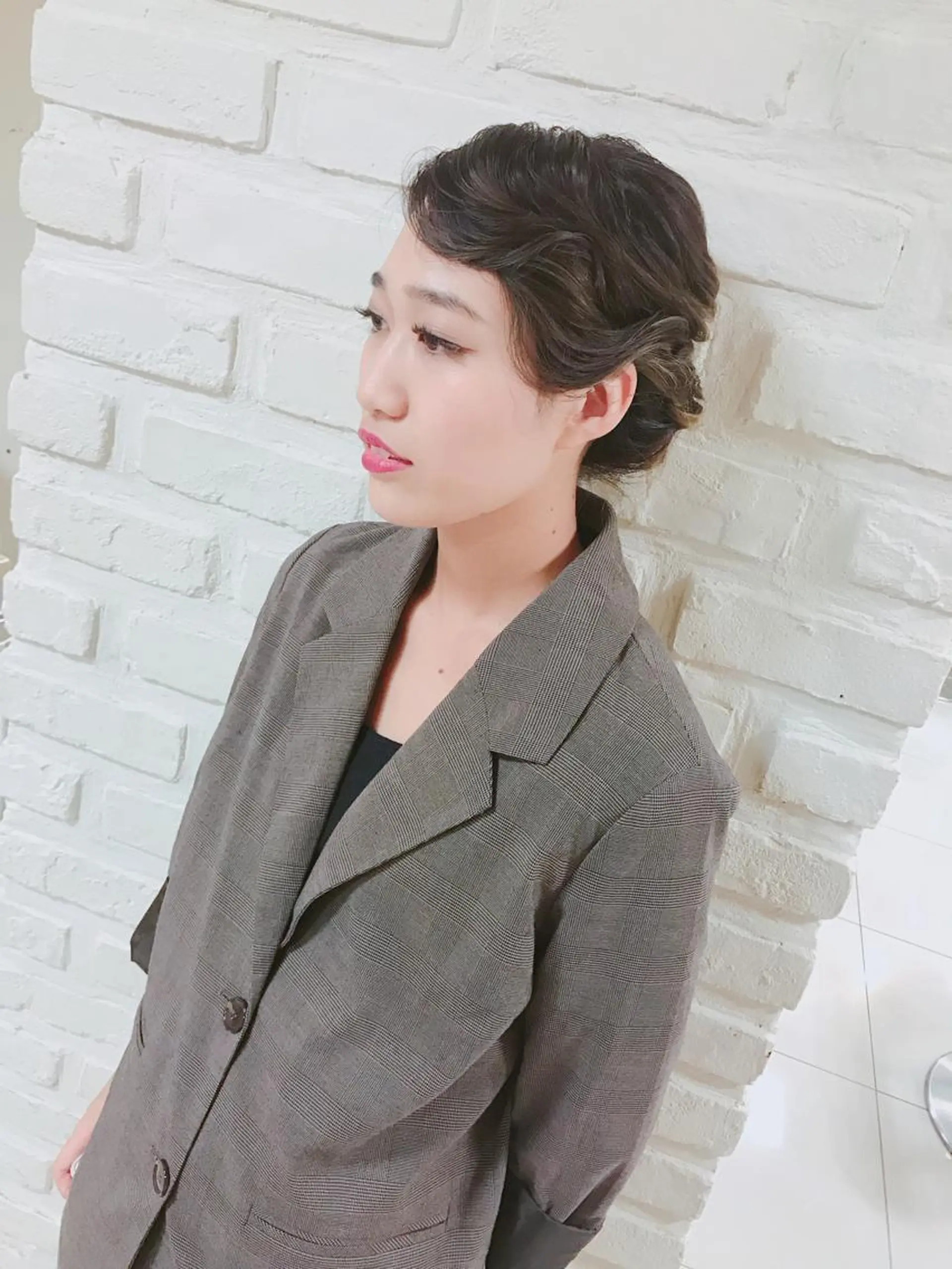 ミディアム ヘアアレンジ ヘアセット 【暖色カラー特化】 中山由梨のヘアスタイル