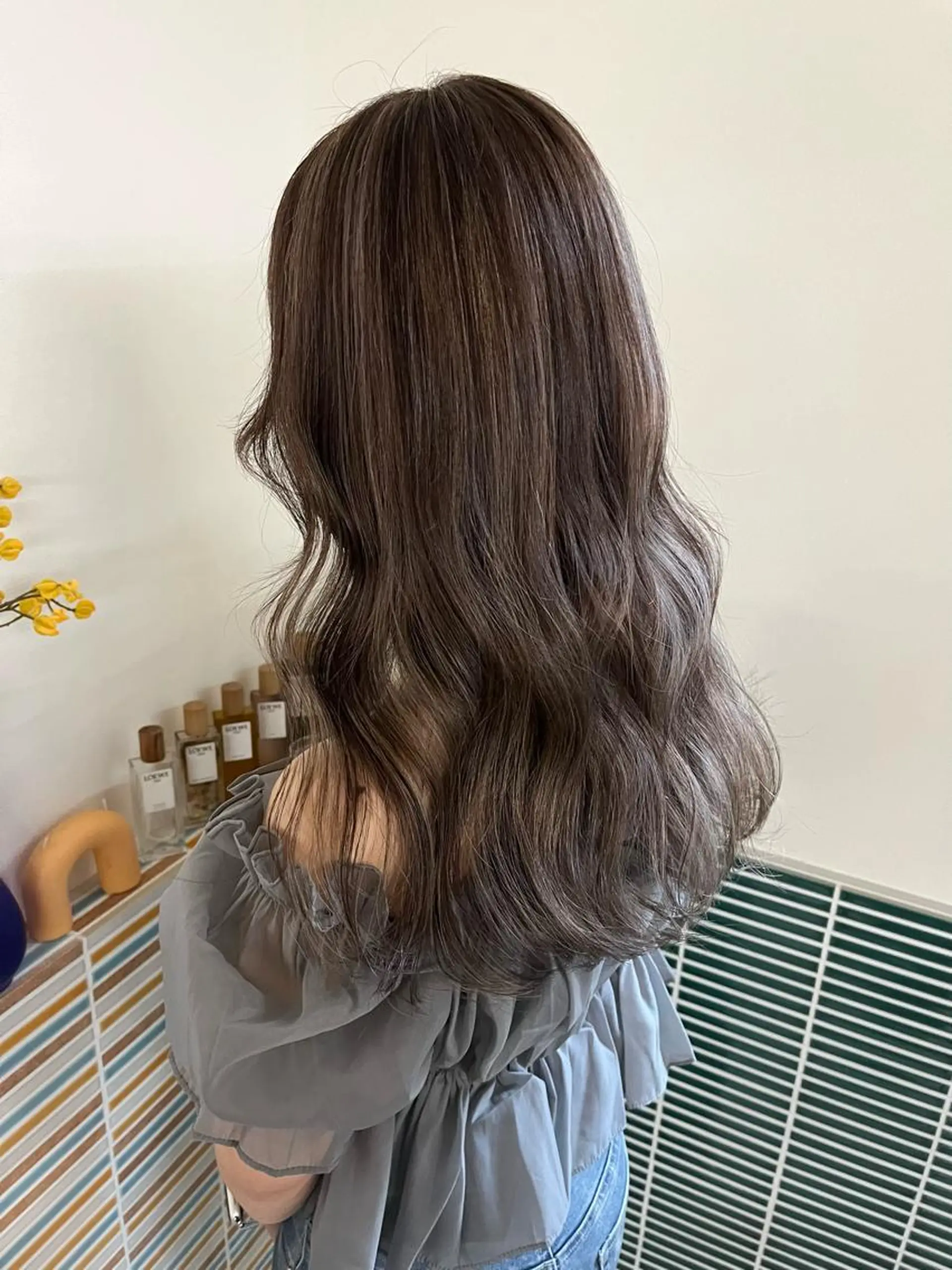 セミロング カラー ブリーチ 透明感カラー ハイライトカラー ハイライト カット ヘアカラー トリートメント 🩷ハイトーン透明感 レイヤー🩷ユリカのヘアスタイル