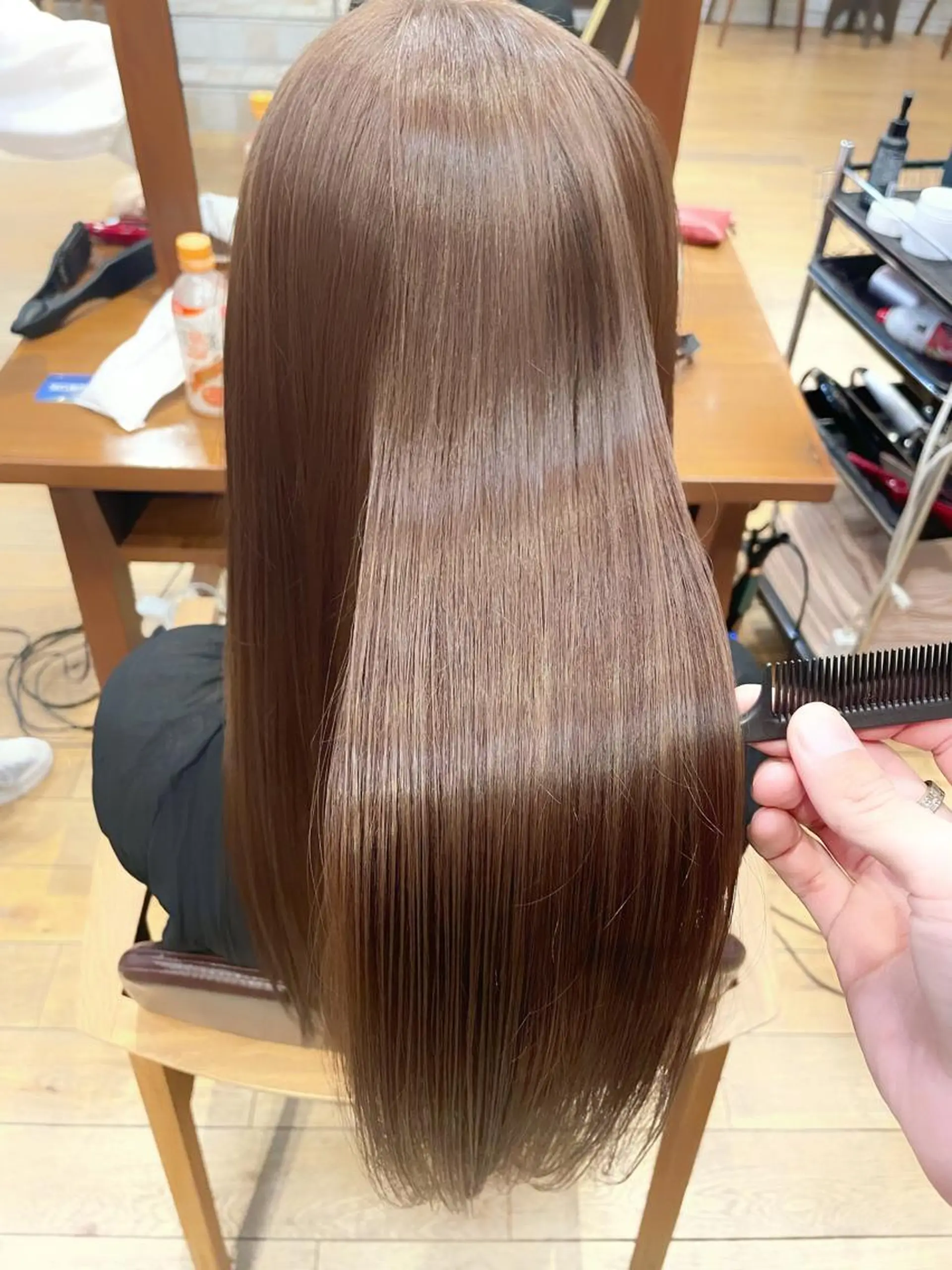 ロング カラー パーマ youres hair はなれ店所属・髪質改善🌸縮毛矯正 専門家💖後藤のヘアスタイル