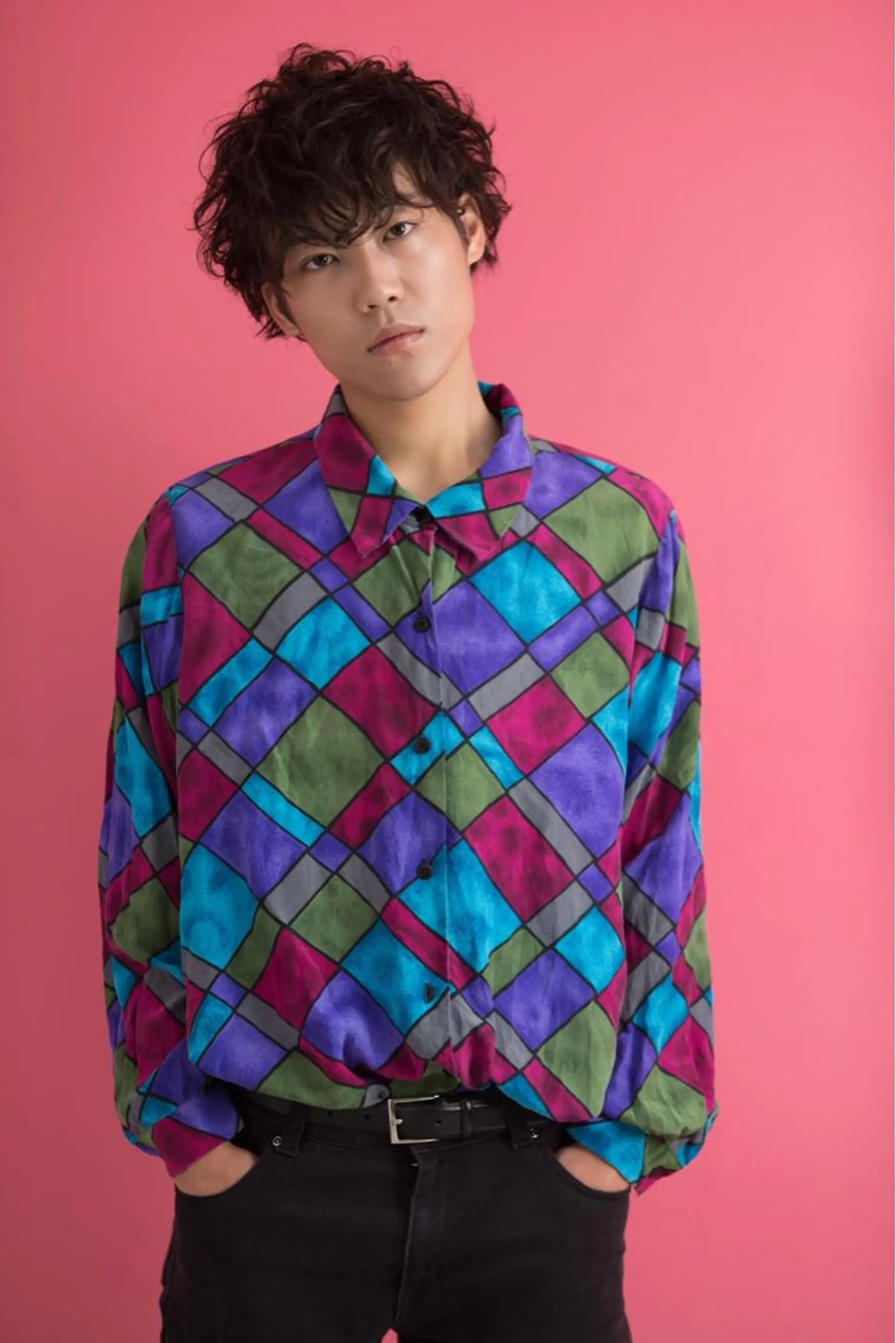 ショート カラー パーマ メンズ マッシュ Vir by browのヘアスタイル