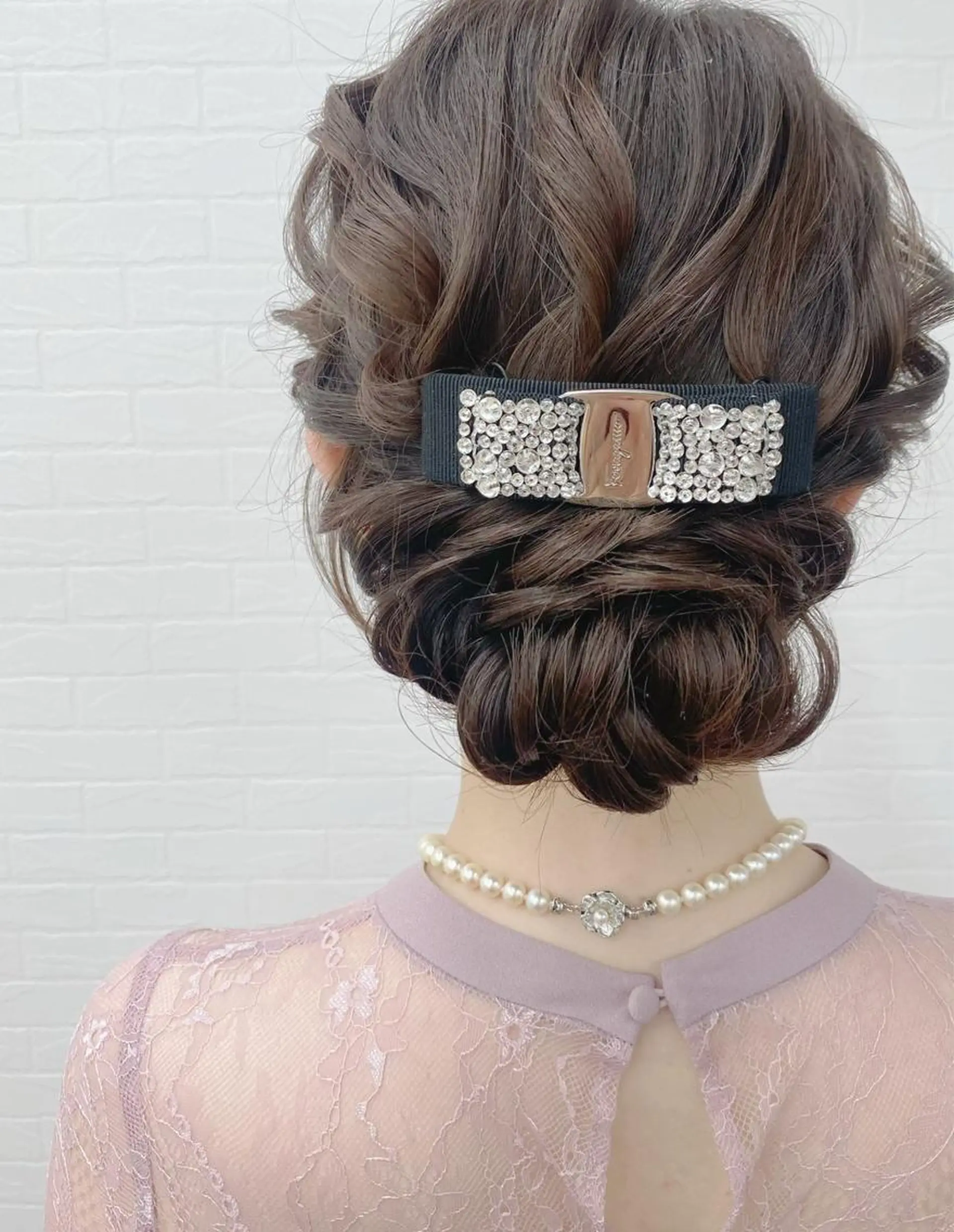 セミロング ヘアアレンジ 結婚式・ブライダル ヘアセット GRANLUSSO 〜グランルッソ駅前店所属・木口 嘉美のヘアスタイル