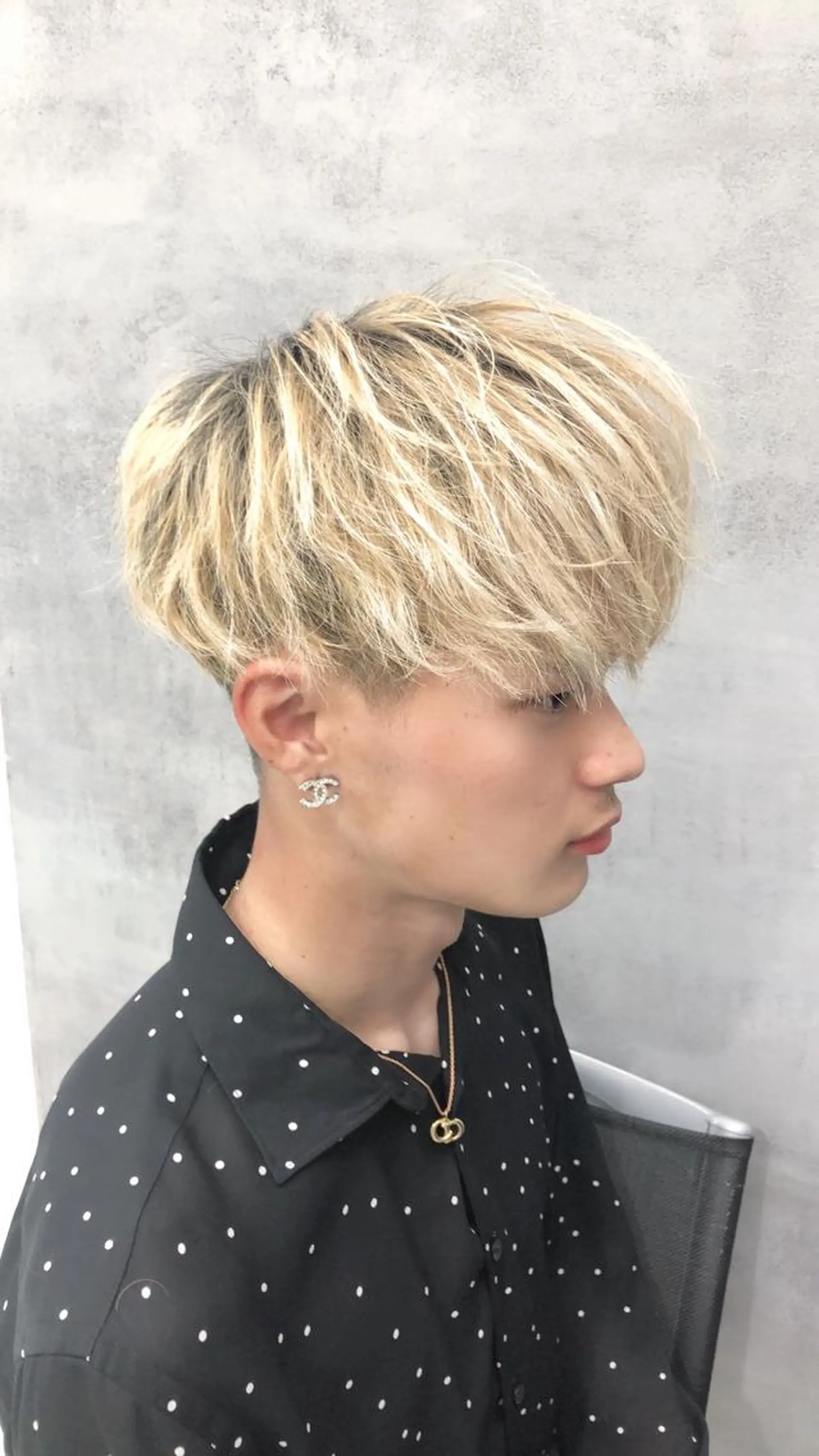 ショート カラー パーマ メンズ ［銀座］淡色 ラベンダー🫧大村のヘアスタイル