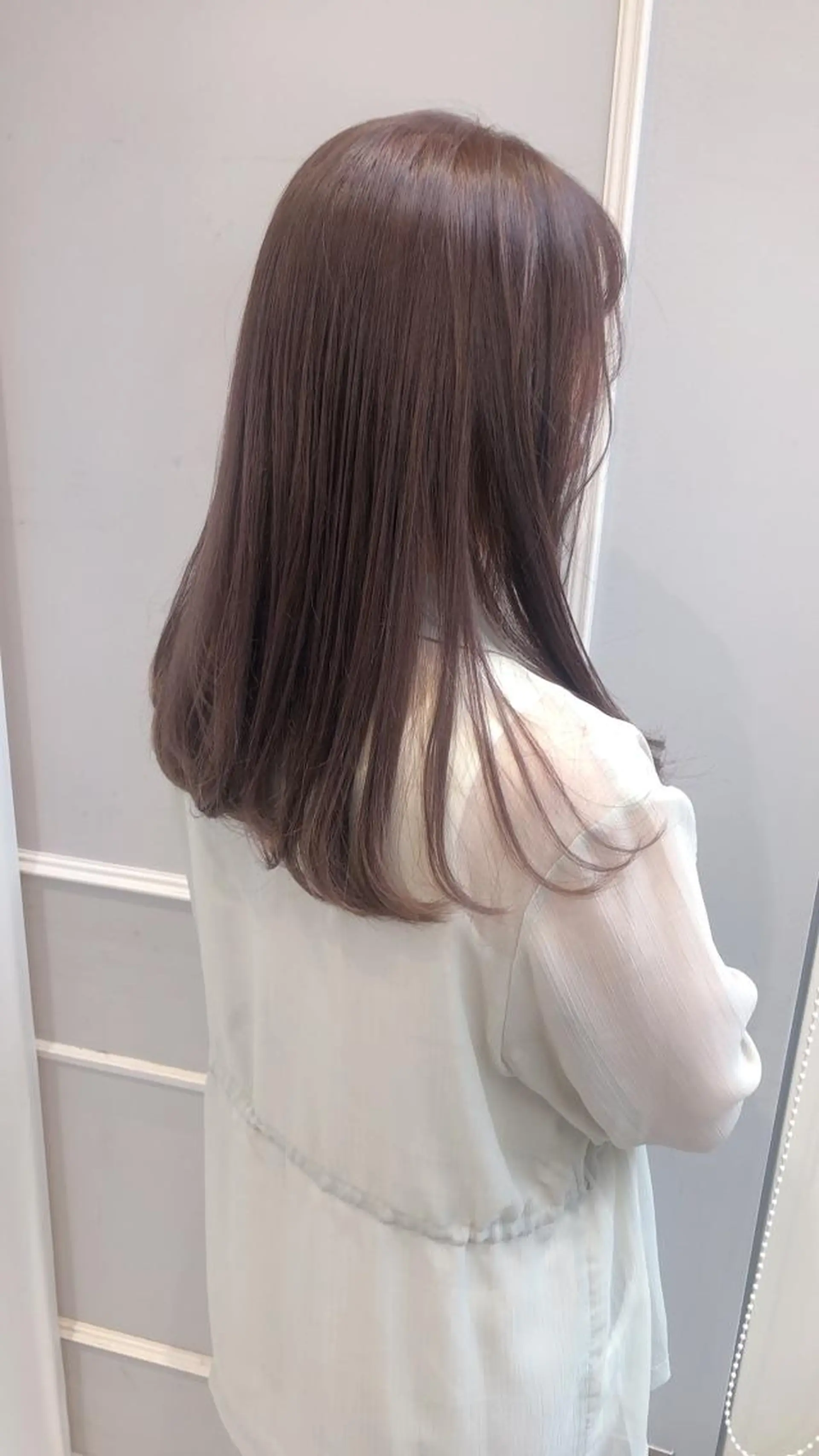 セミロング 似合わせ艶髪カラー ❤️ハダユミのヘアスタイル