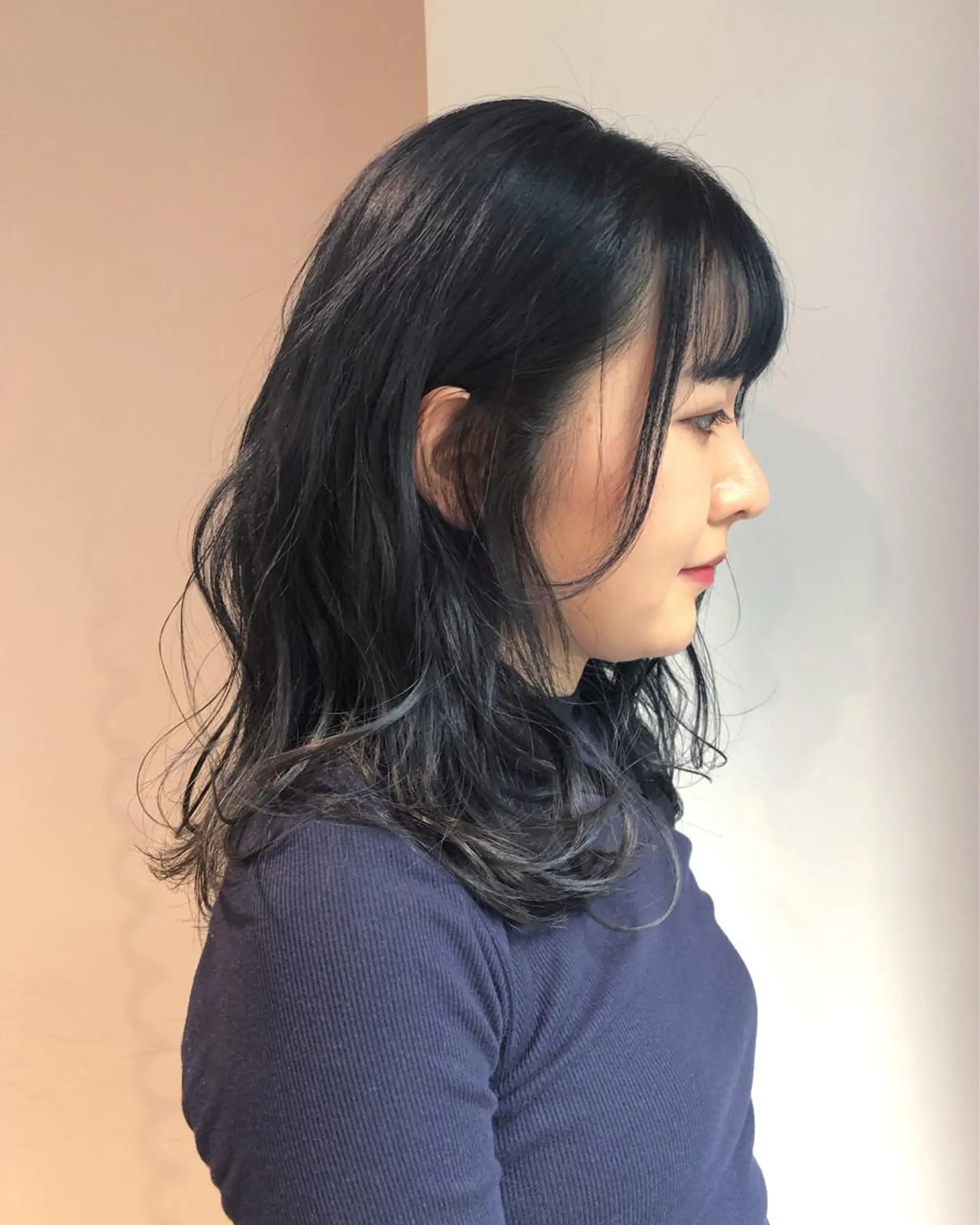 ロング カラー ネイビーカラー spooopy所属・🕊大垣 めぐみ🕊のヘアスタイル