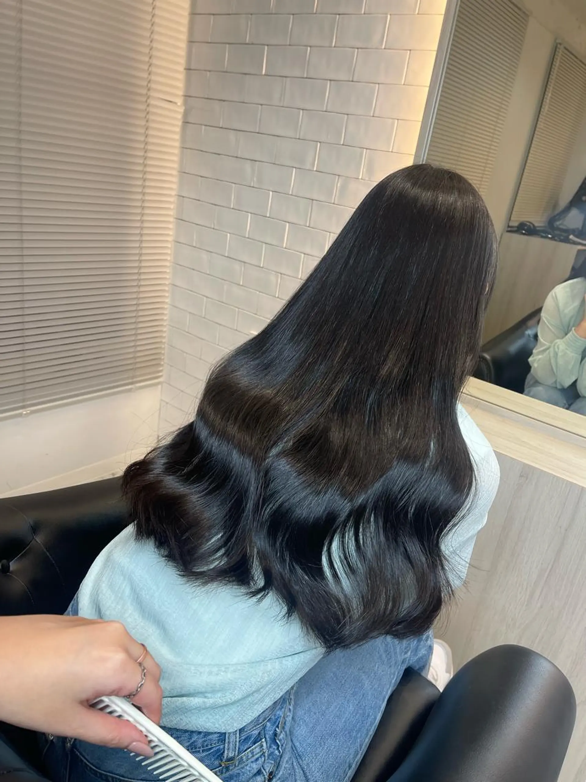 ロング カラー カット ヘアカラー トリートメント &chaLme   心斎橋所属・emi/髪質改善/ 韓国風/艶カラーのヘアスタイル