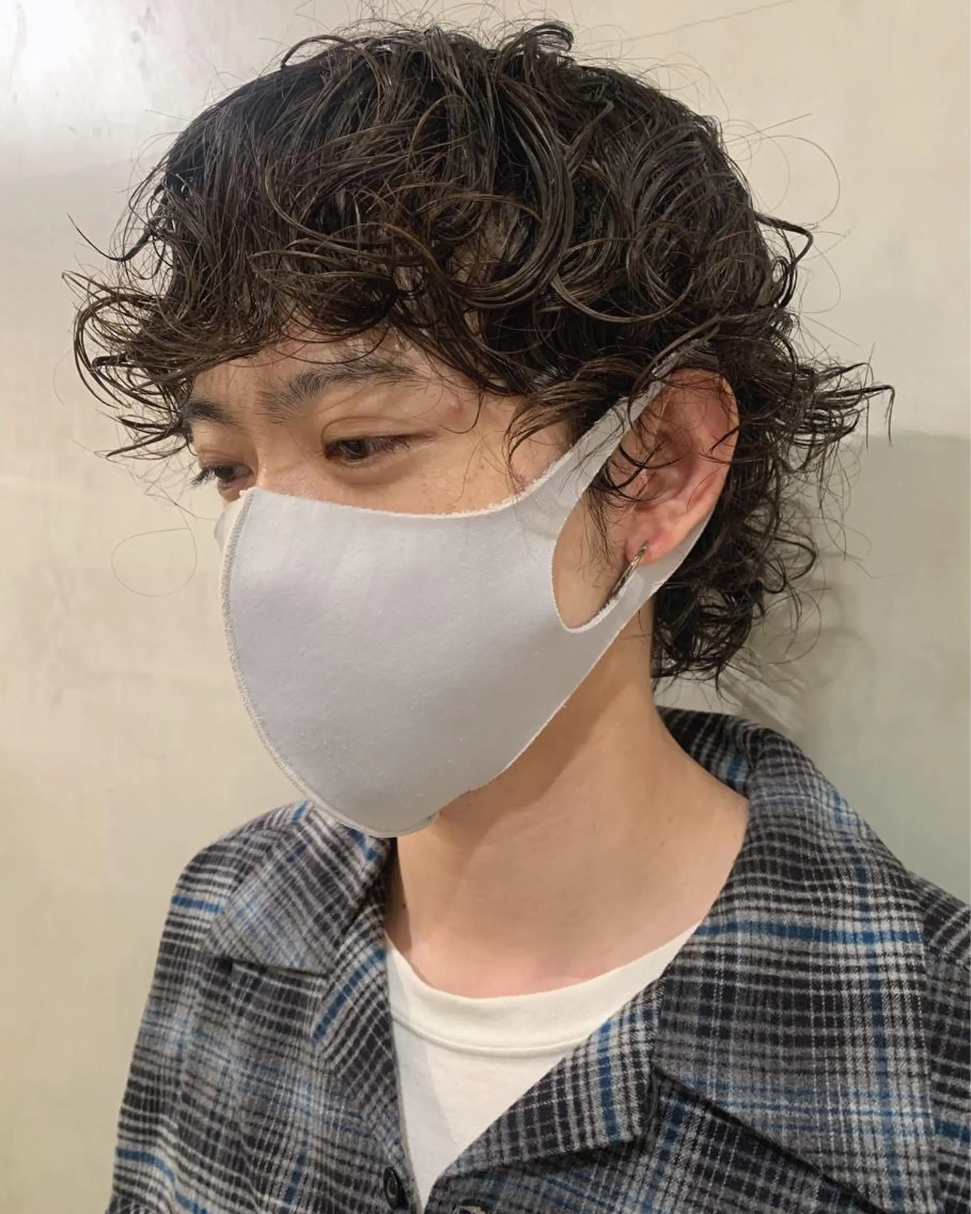 ミディアム パーマ メンズ カット パーマ トリートメント 優作 〜圧倒的信頼〜のヘアスタイル