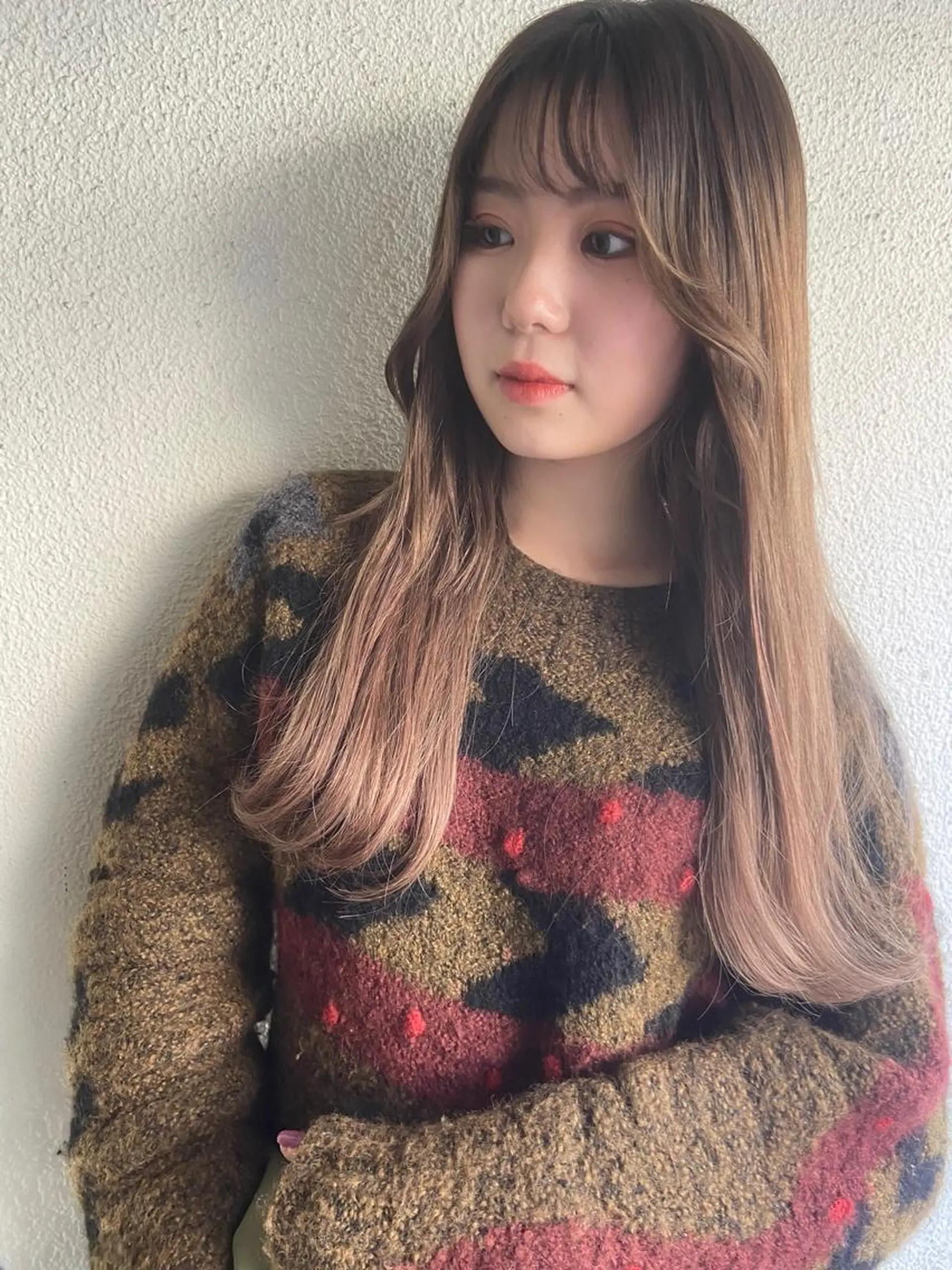 ロング カラー シールエクステ ブリーチ ハイトーンカラー ボブ エクステ エクステ 松尾太樹 【pia】福岡美容室のヘアスタイル