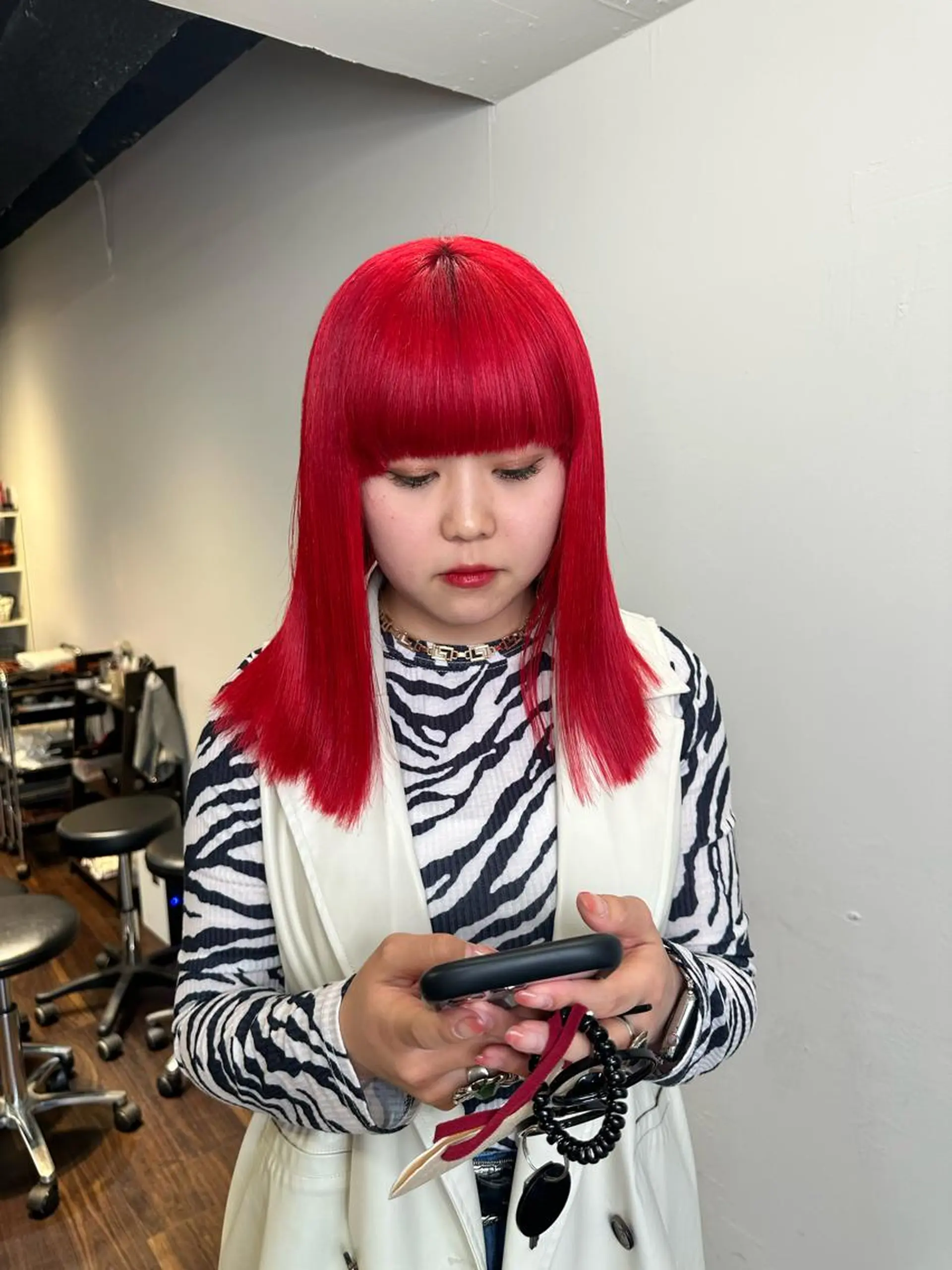 セミロング カラー アディクシーカラー ブリーチ ケアブリーチ デザインカラー ハイトーンカラー カット ヘアカラー トリートメント ワンホンヘア ケラチン/Kaitoのヘアスタイル