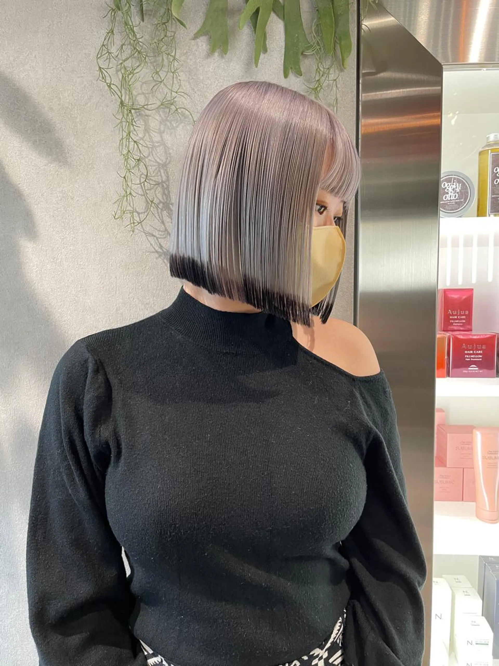 カラー スミレ /メンズ /コーンロウのヘアスタイル