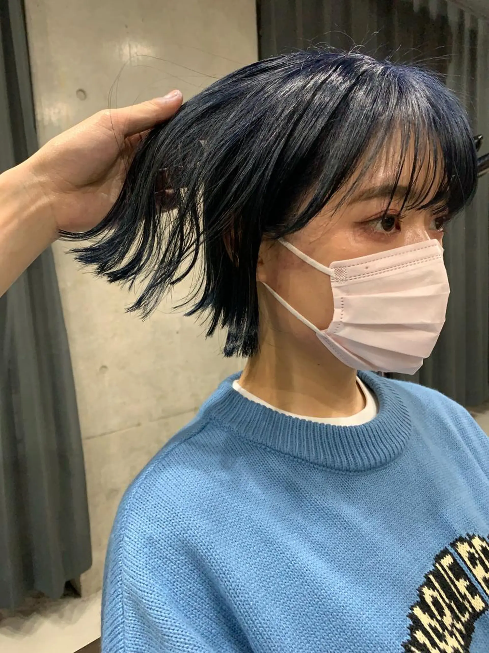 ショート カラー ボブパーマコテ巻き風 パーマNo1深江秀平のヘアスタイル