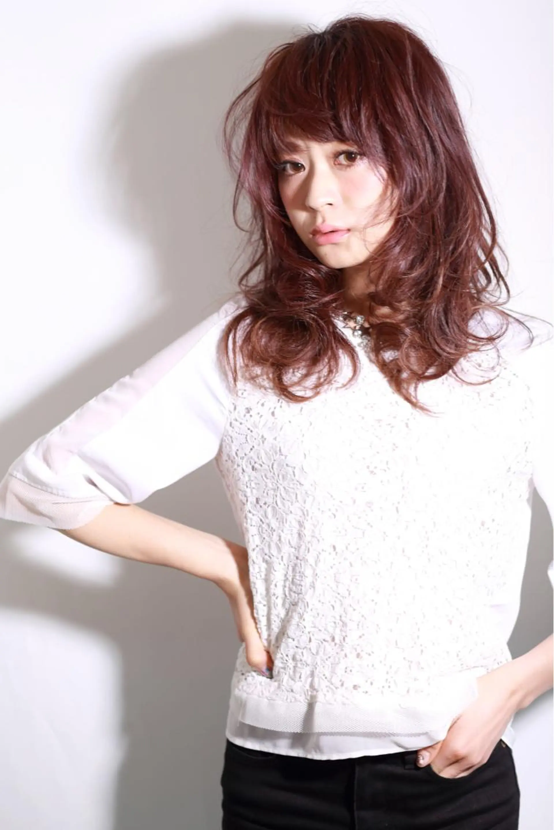 セミロング カラー ピンクカラー カット ヘアカラー トリートメント 縮毛矯正/髪質改善/ ブリーチ/東陽町✨のヘアスタイル