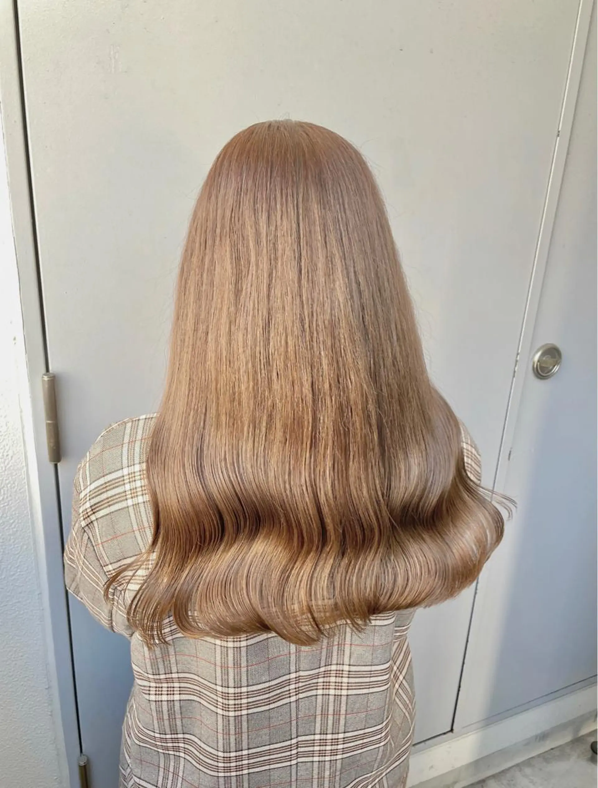 ロング カラー ヘアカラー トリートメント ヘッドスパ ヘアセット ベージュカラー💖 やすひろのヘアスタイル