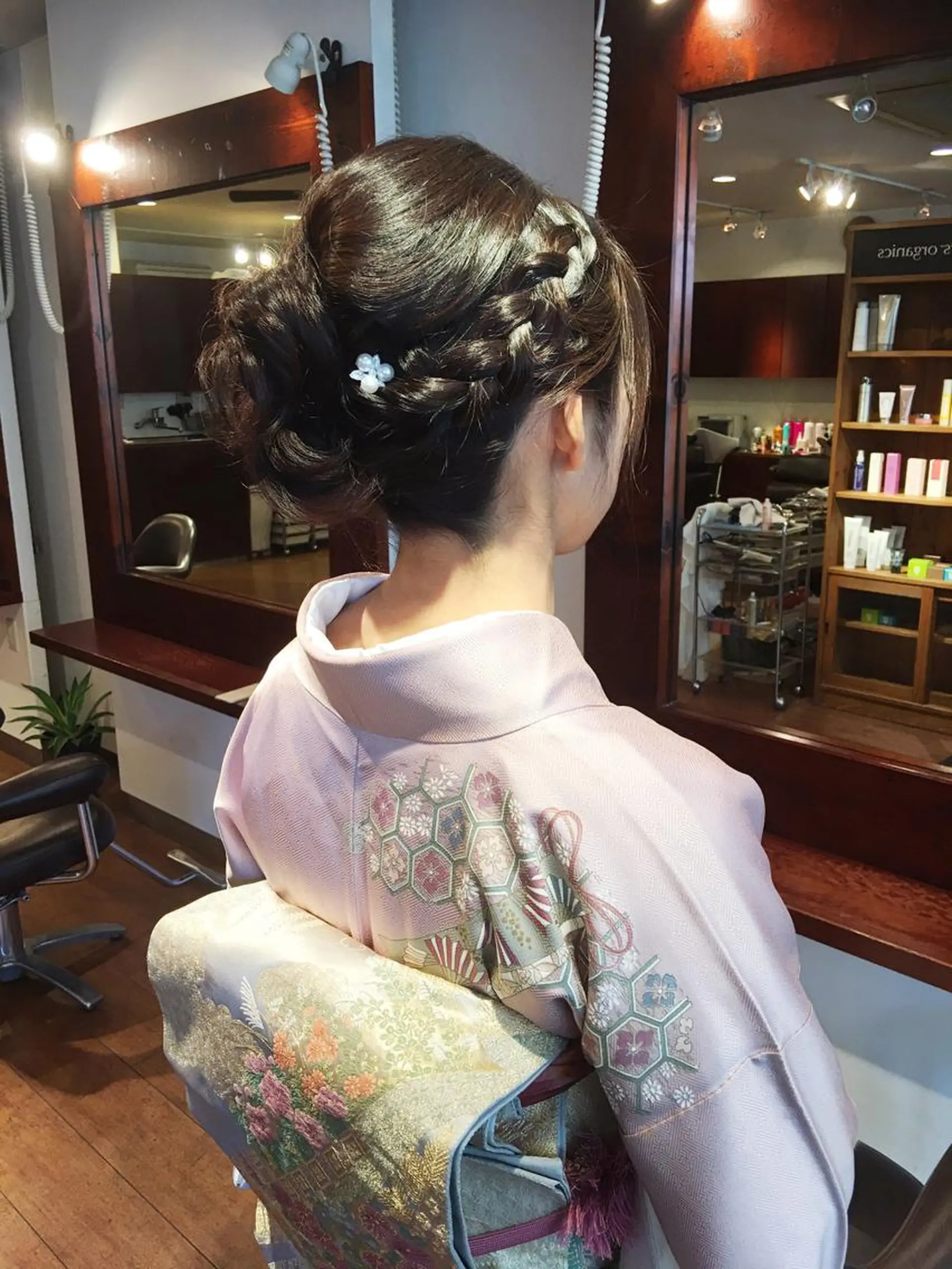 ミディアム セミロング ヘアアレンジ 着物ヘア 髪穂庵カミノキモチ所属・🌈喜村 正志🌈のヘアスタイル