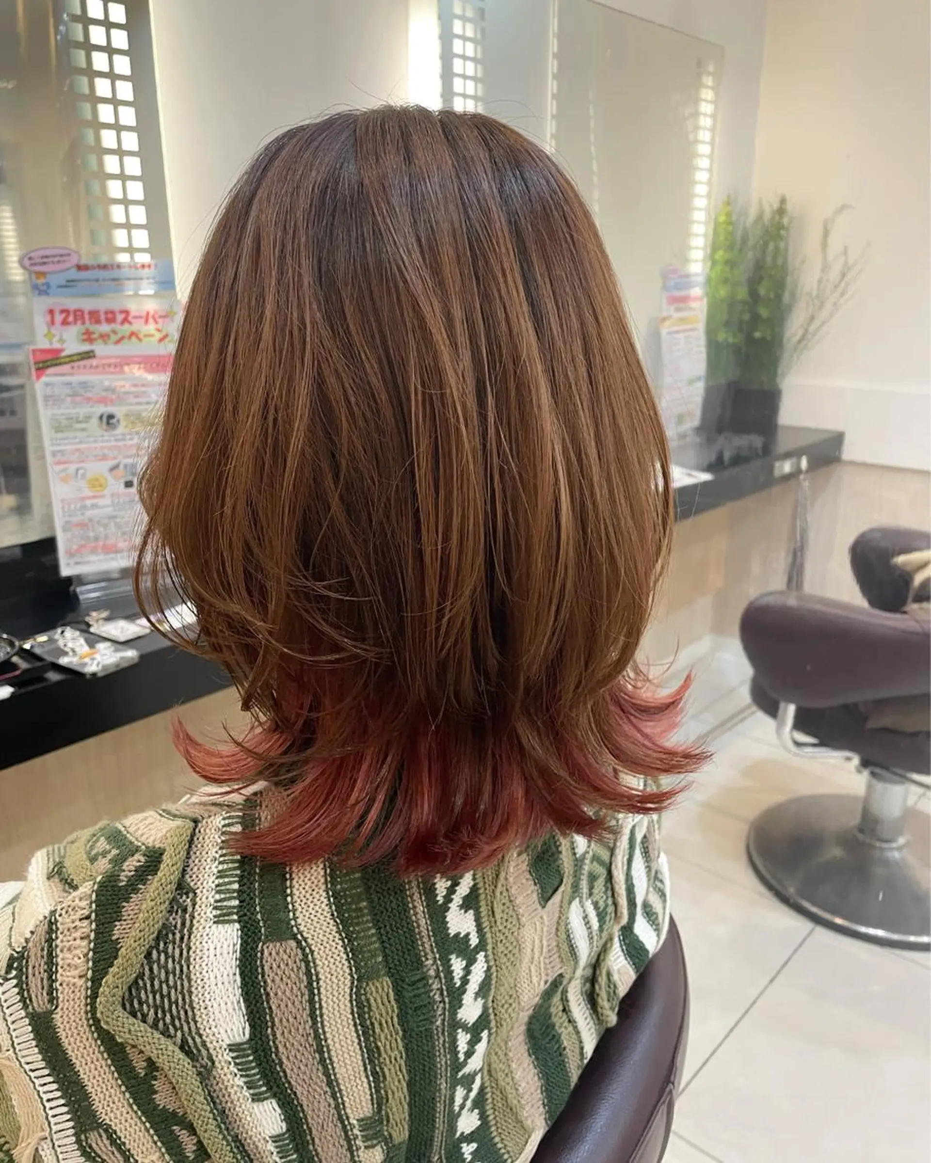 ミディアム カラー ヘアアレンジ カット ヘアカラー トリートメント リリー /Men's/パーマのヘアスタイル