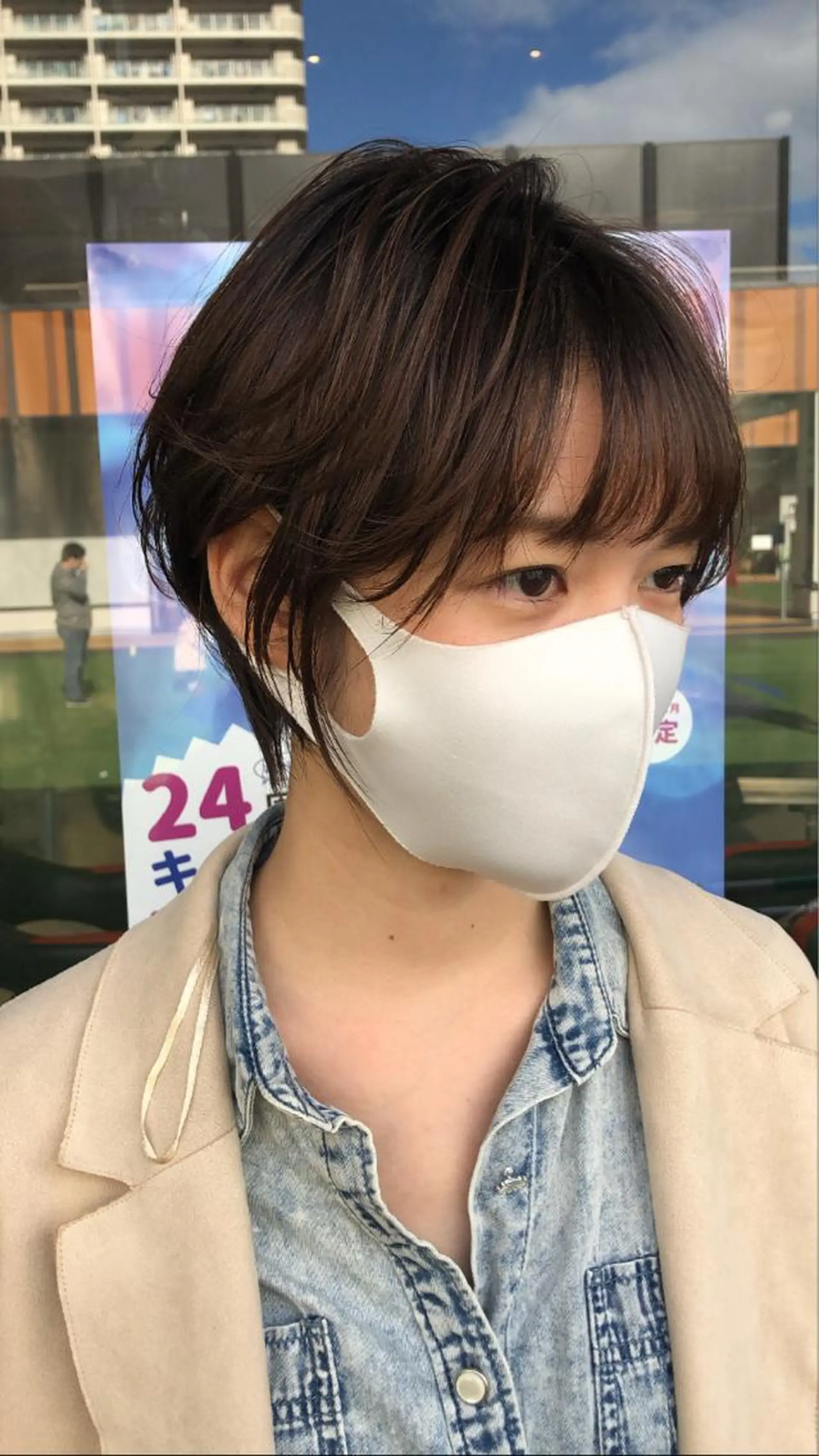 ショート カラー ショートボブ ボブ ショートヘア メンズヘア特化 崎田 成人のヘアスタイル