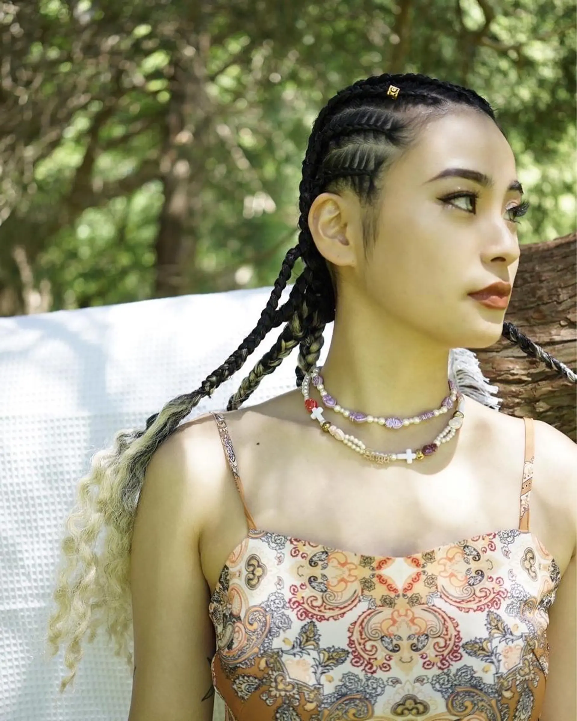 ロング ヘアアレンジ キッズ Lehua   (レフア)所属・MEI/ブレイズ/ コーンロウ/茅ヶ崎のヘアスタイル