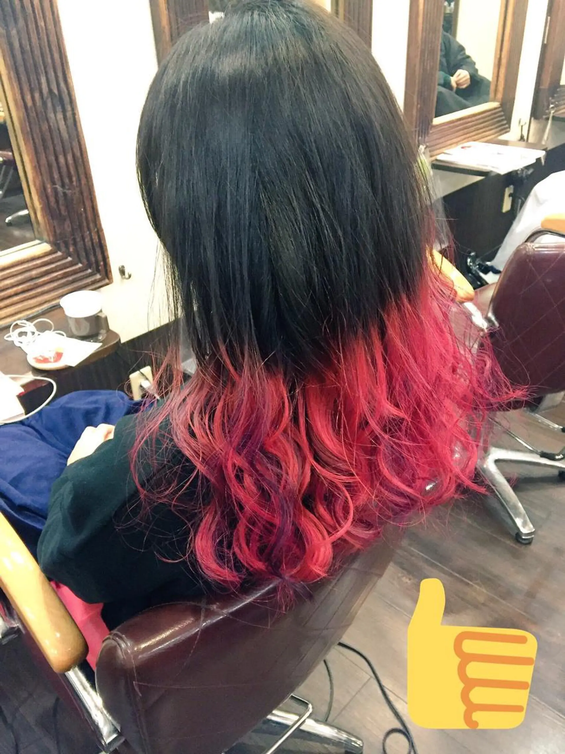 ロング カラー グラデーションカラー ピンクカラー バイオレットカラー ていねい技術No.1 🌈諏訪 健太のヘアスタイル