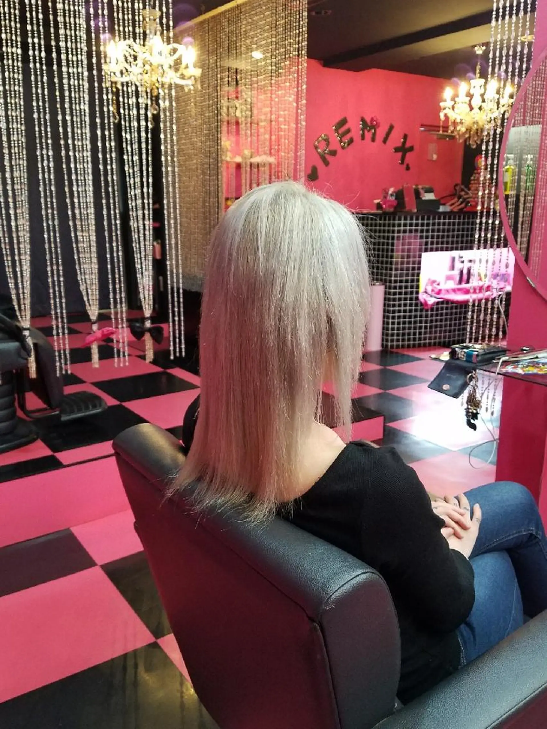 セミロング カラー ブリーチ ダブルカラー REMIX　by　  Love　hairのヘアスタイル