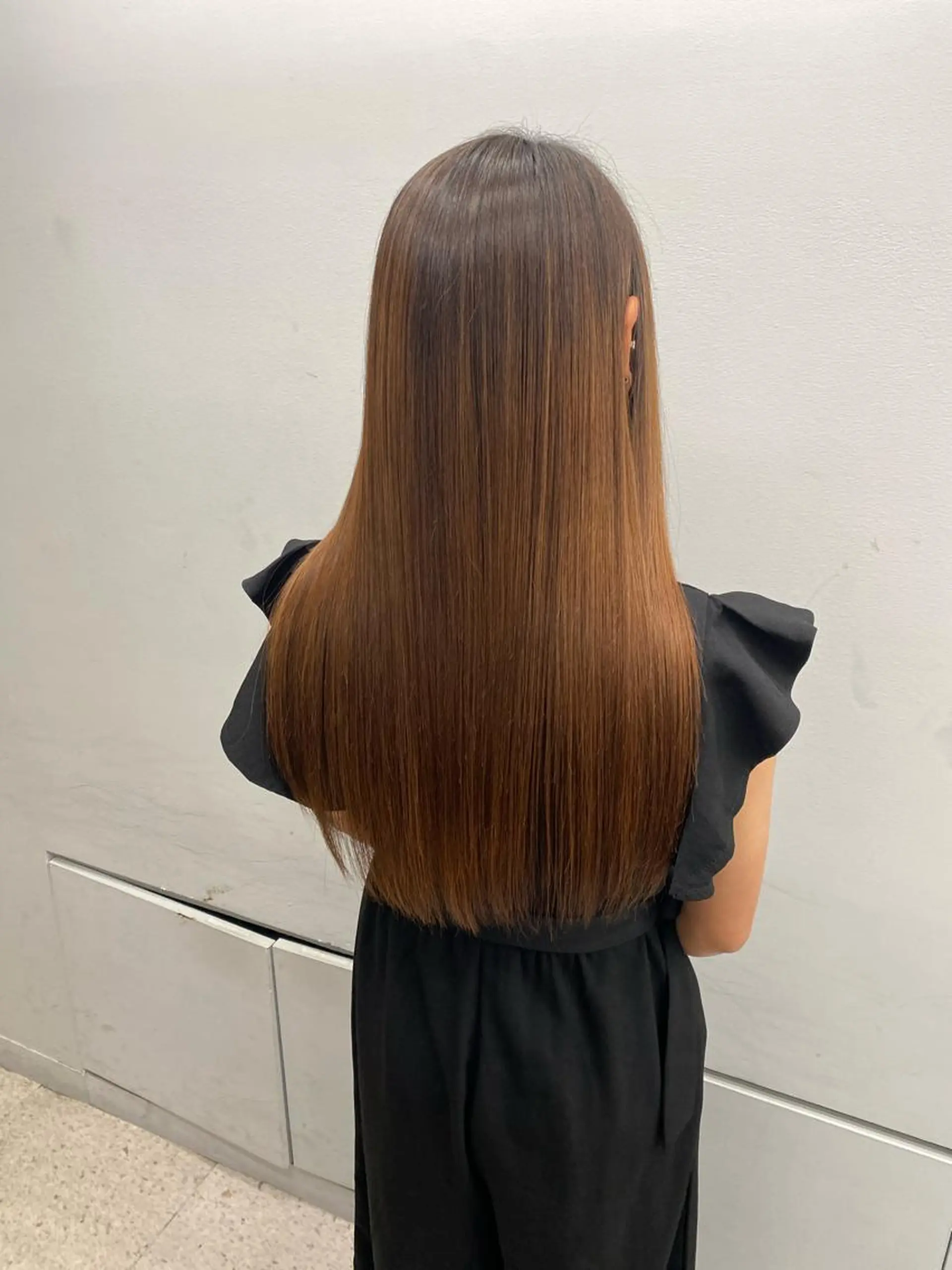 ロング 京都レイヤーカット/ 縮毛矯正/羽柴りくのヘアスタイル