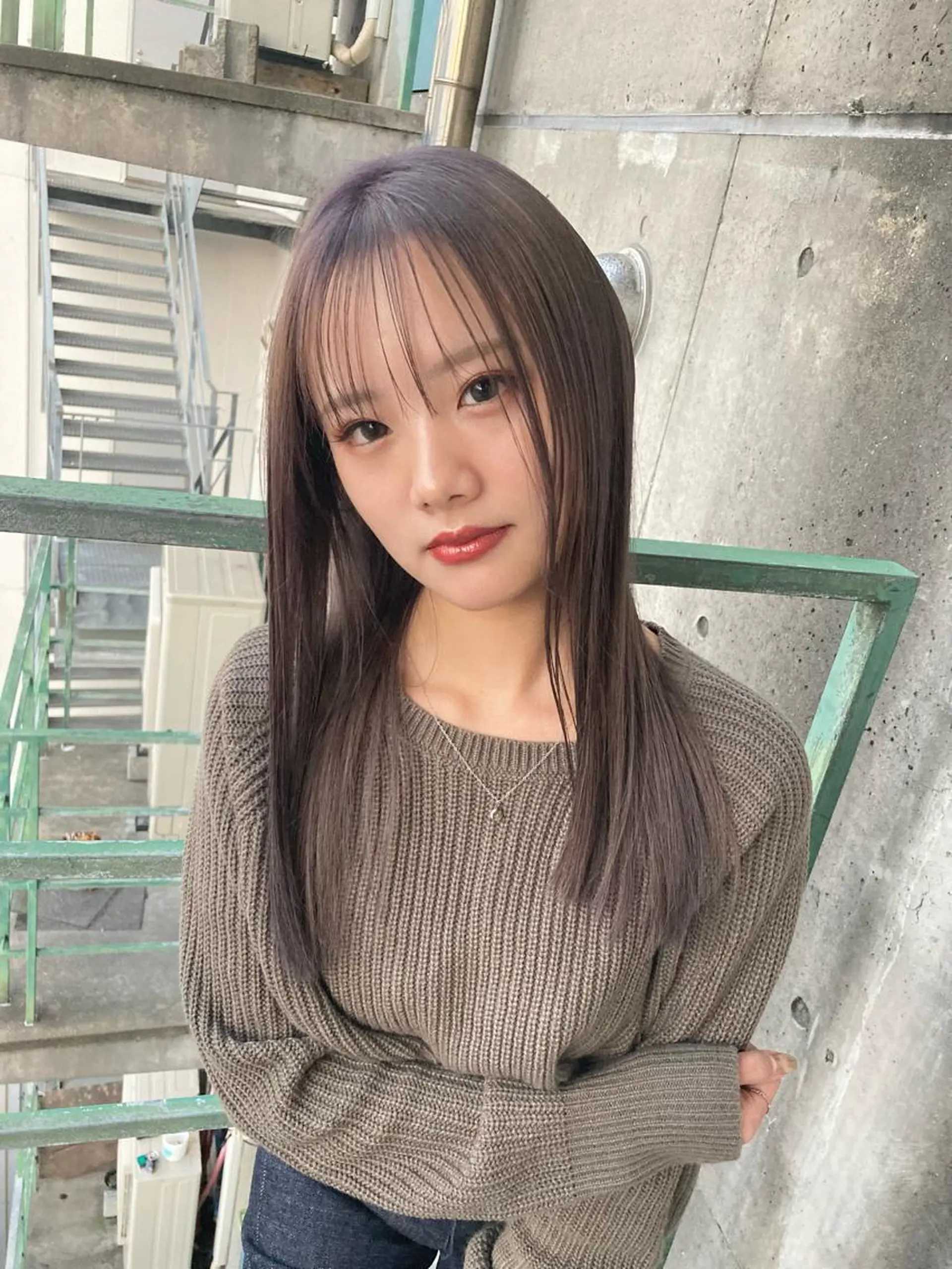 セミロング カット ヘアカラー トリートメント 梅山 美侑のヘアスタイル