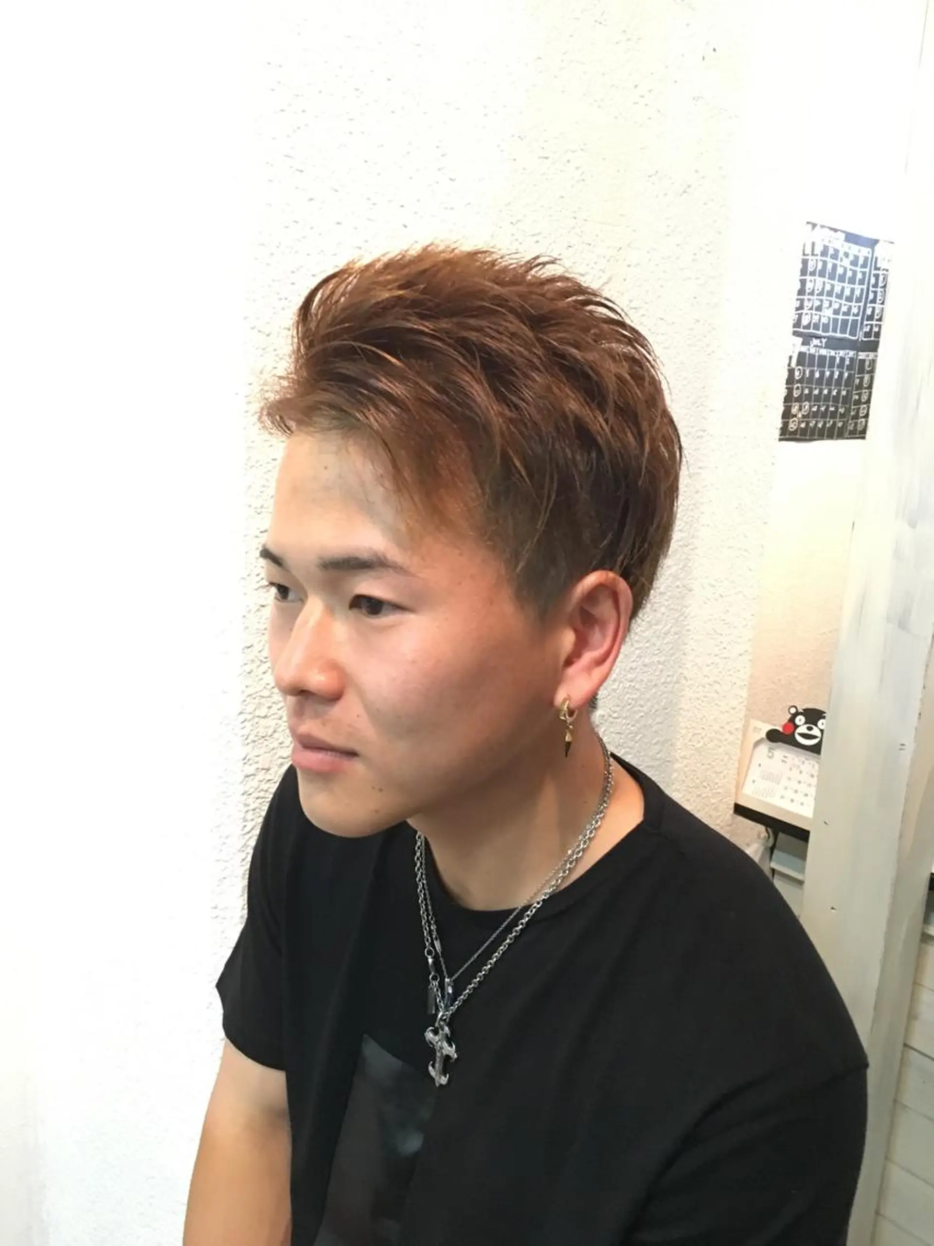 ショート カラー メンズ 五感鷹匠所属・櫛引 健太のヘアスタイル