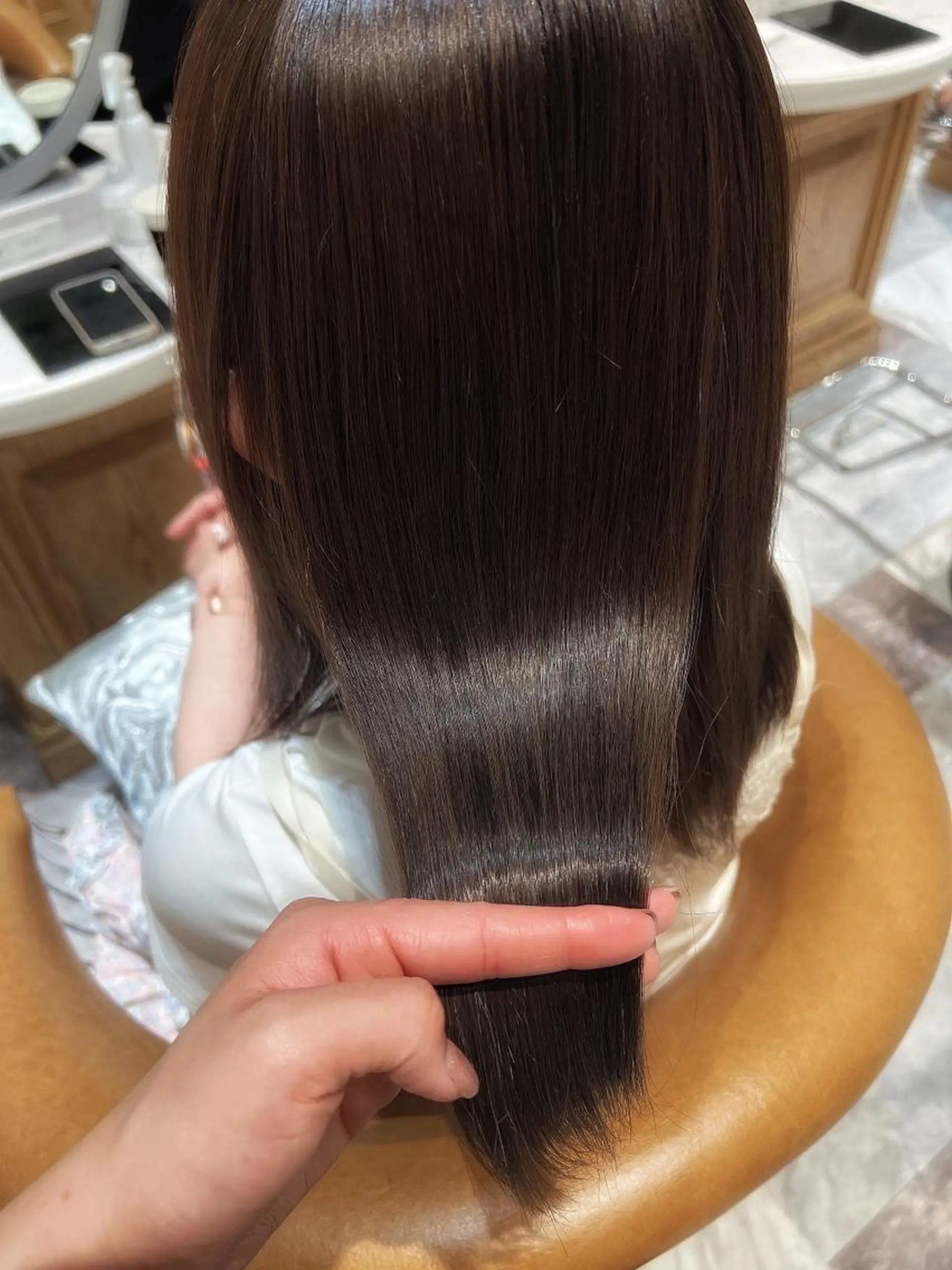 ロング ヘアカラー トリートメント 透明感カラー/カット 髪質改善/森栄範のヘアスタイル