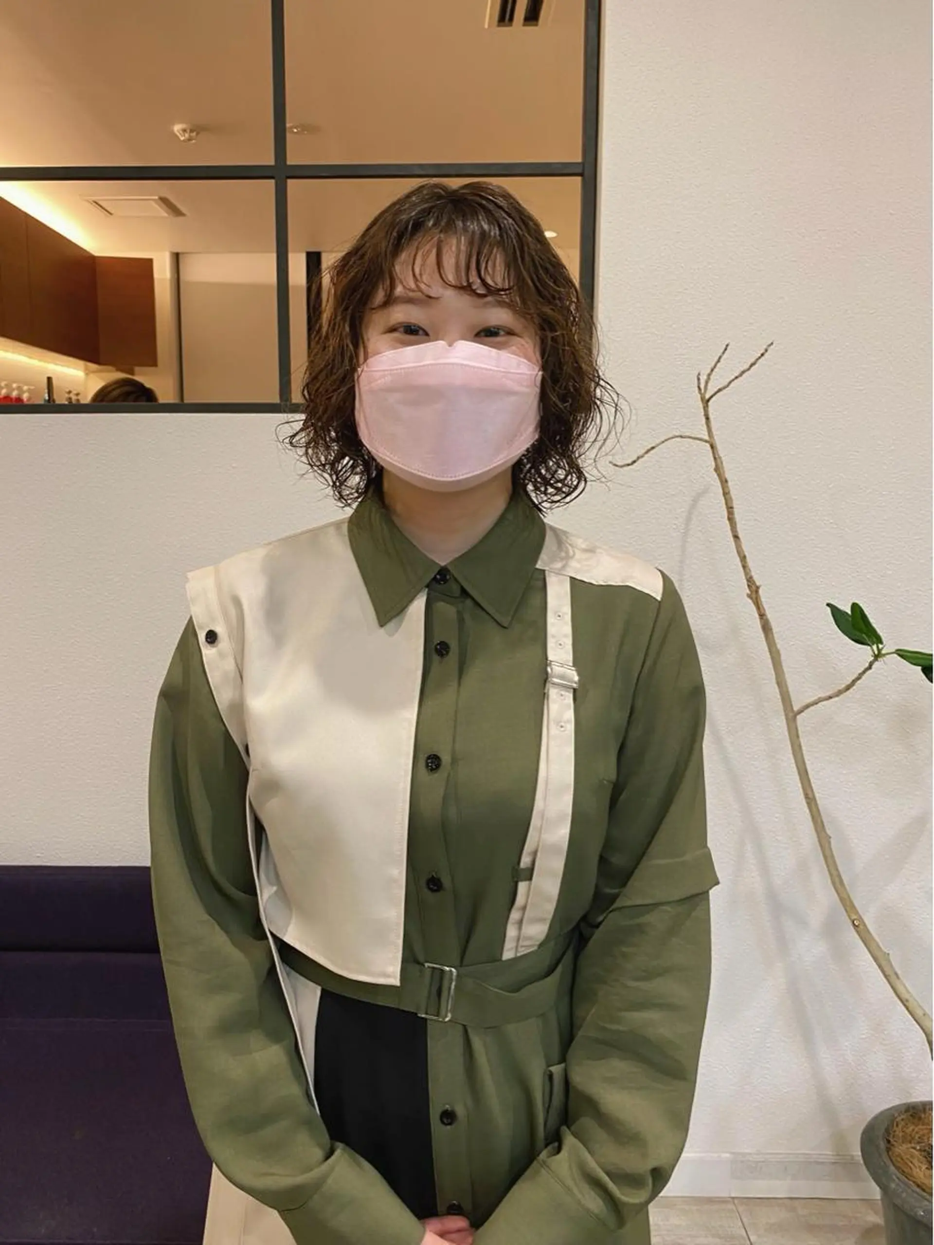 ミディアム パーマ カット ヘアカラー トリートメント Van family所属・ショート& パーマ　坂本のヘアスタイル