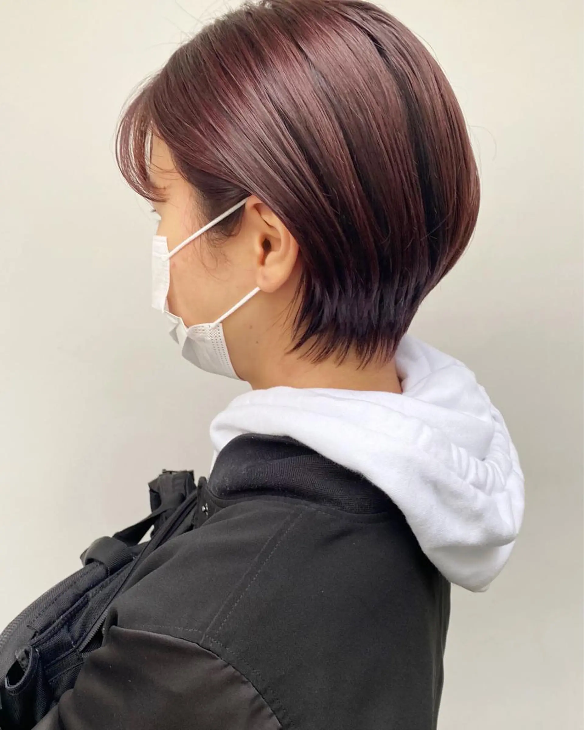 ショート カラー ショートボブ ボルドーカラー ボブ ショートヘア tonari 梅田、中崎町のヘアスタイル