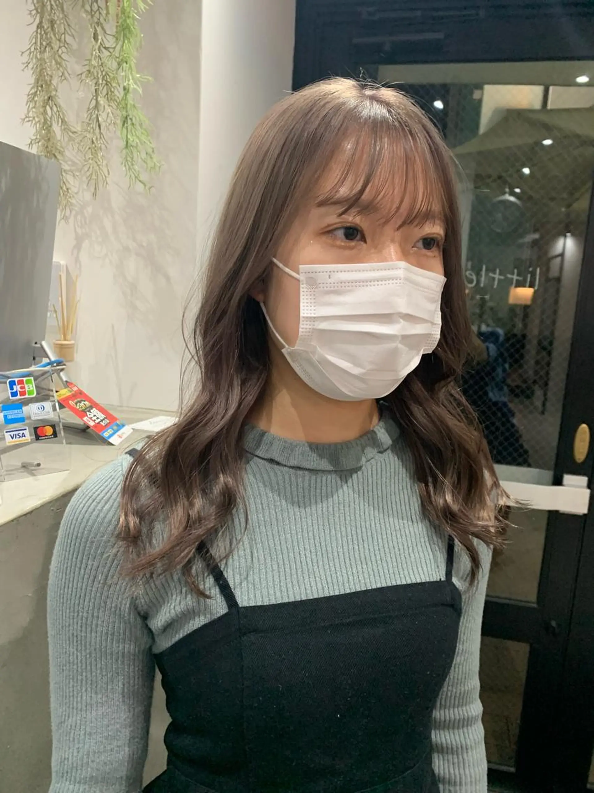 セミロング カラー ヘアアレンジ ヘアカラー kei/透明感カラー /ベージュ/髪質改善のヘアスタイル