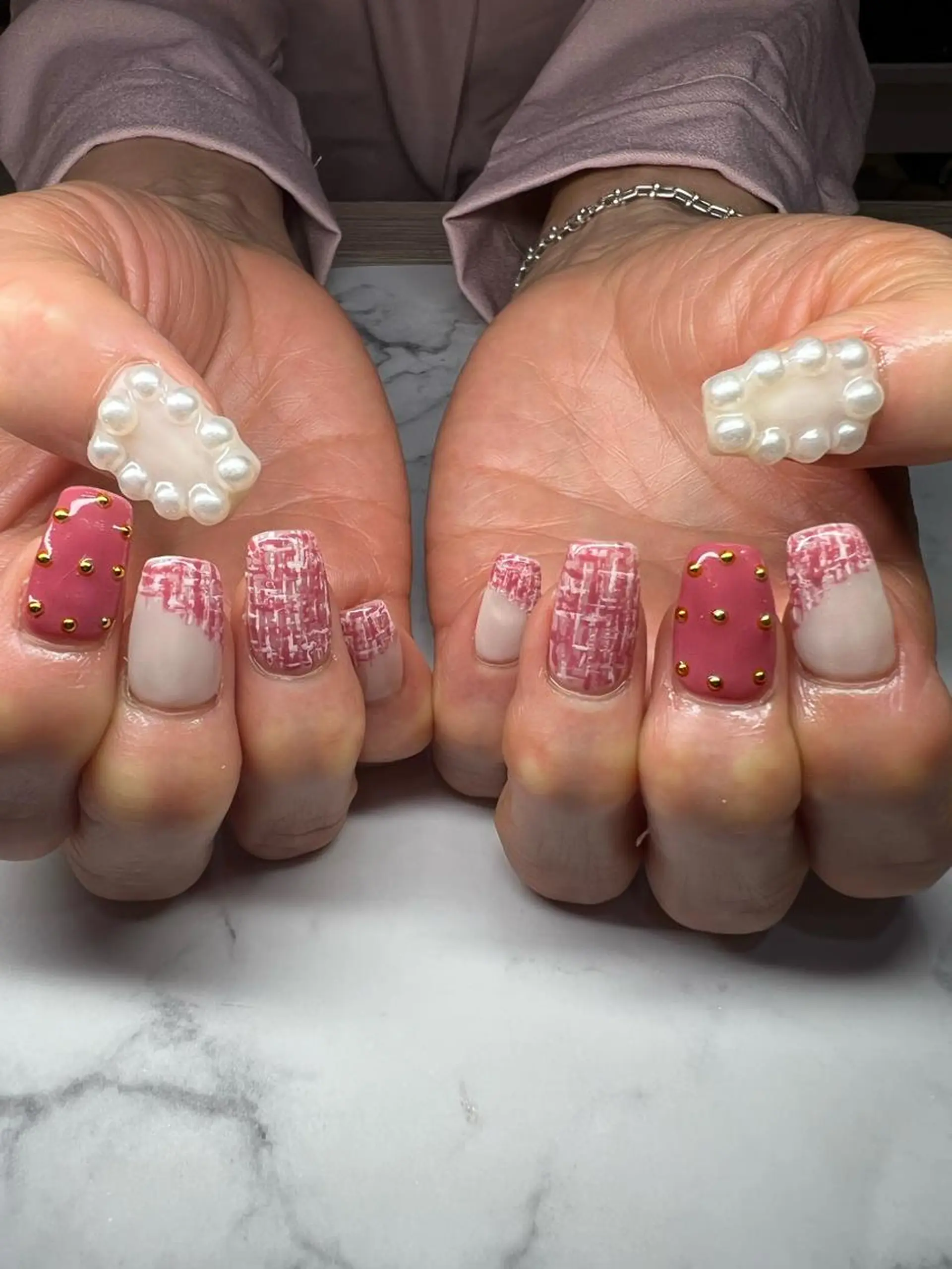 ネイル ツイードネイル Dia Nail AKIのネイルデザイン