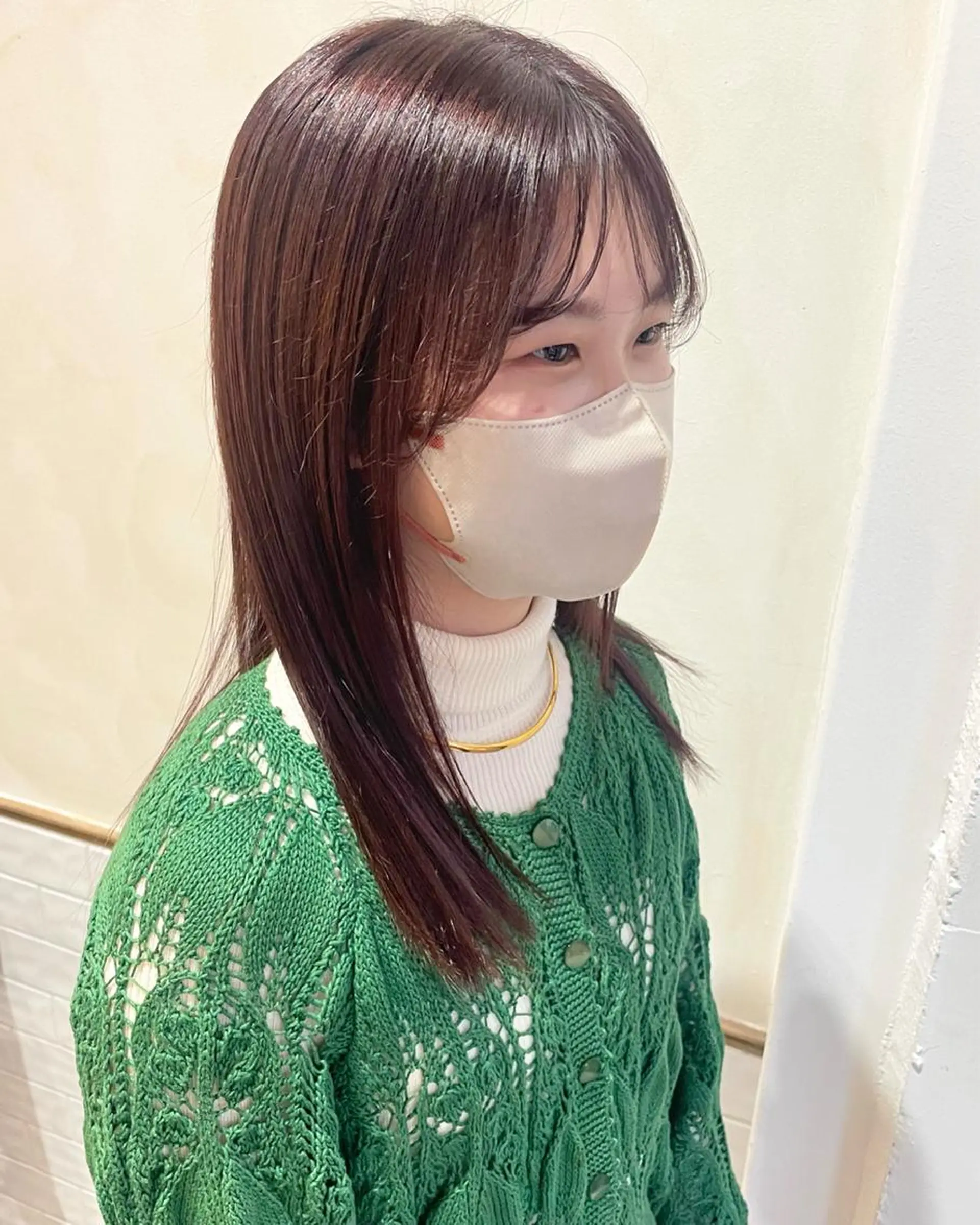 セミロング カラー ブラウンカラー ピンクカラー ピンクブラウン カット ヘアカラー ⌇ROMEO京橋店⌇ 鎌谷明星🪷のヘアスタイル