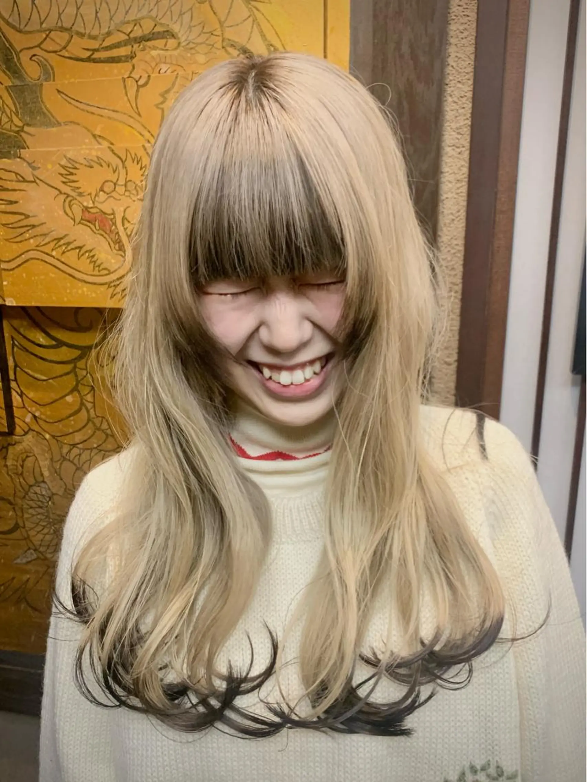 ロング カラー バレイヤージュ ブリーチ ケアブリーチ ダブルカラー ハイライトカラー KAH所属・Koichi Satoのヘアスタイル