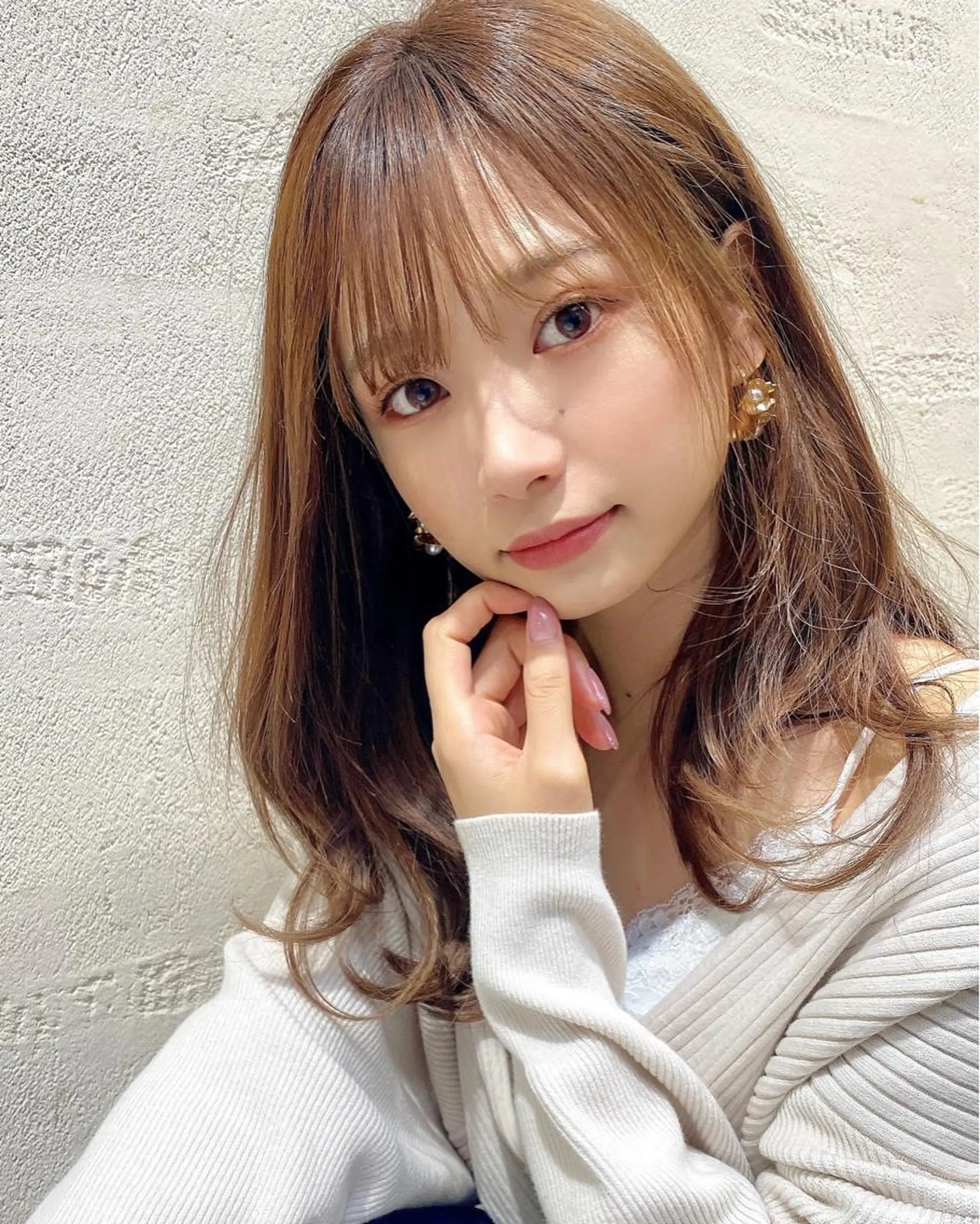 セミロング レイヤーカット トリートメント 🧡くびれヘア/前髪 顔周り🧡久原結衣のヘアスタイル