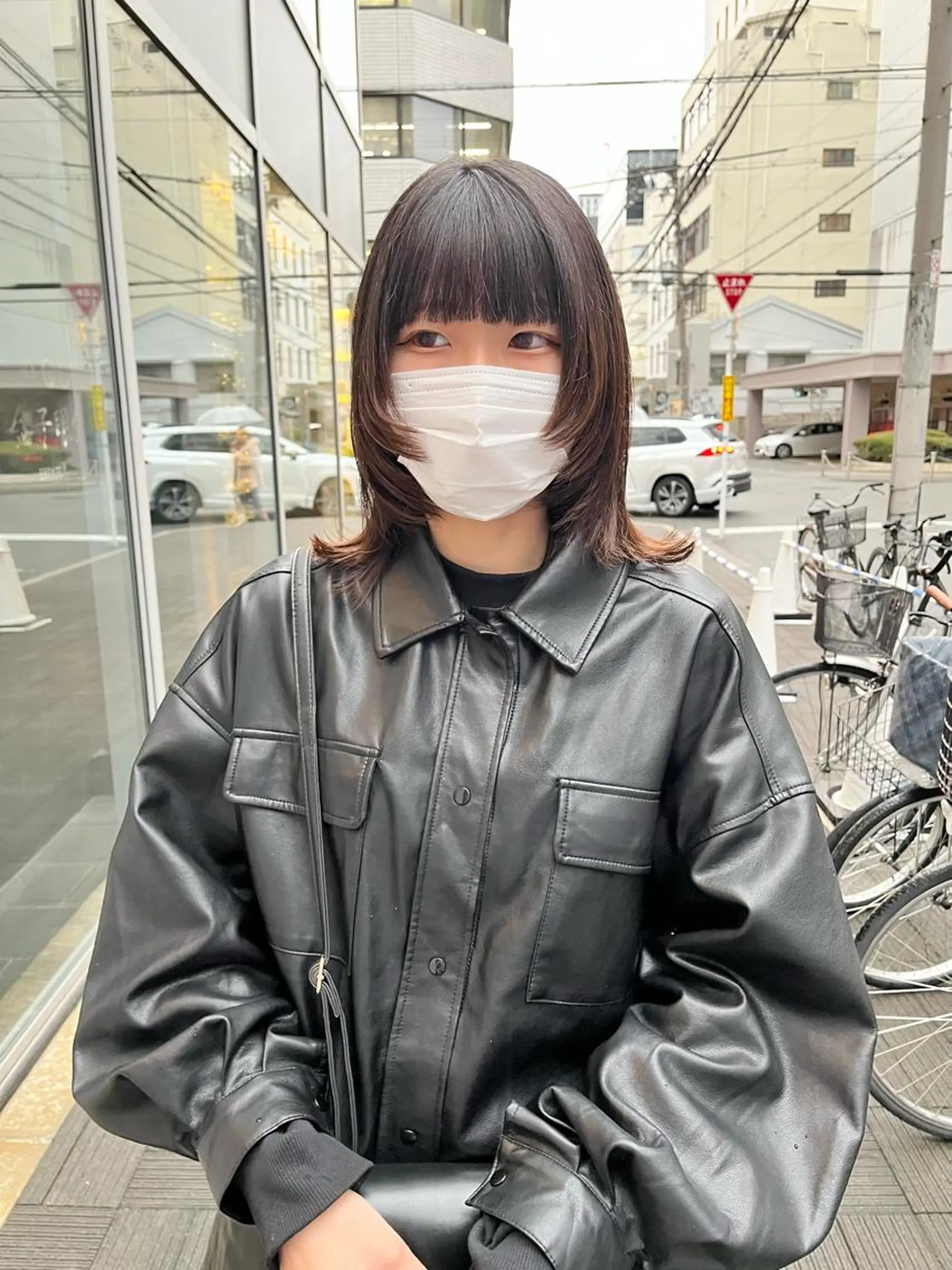 ミディアム 顔周りカット ウルフカット カット ショート/パーマ/ カラー/FUKOのヘアスタイル